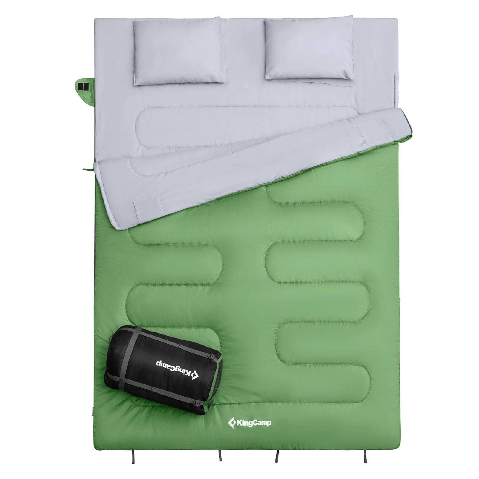 Sac de couchage couverture KINGCAMP Oxygen 250 D Sac de couchage double 2 personnes XL long -3°C