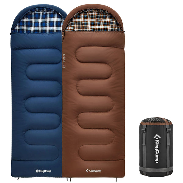 KINGCAMP Deckenschlafsack Cloud 400 Winter Schlafsack Baumwolle XL Bre