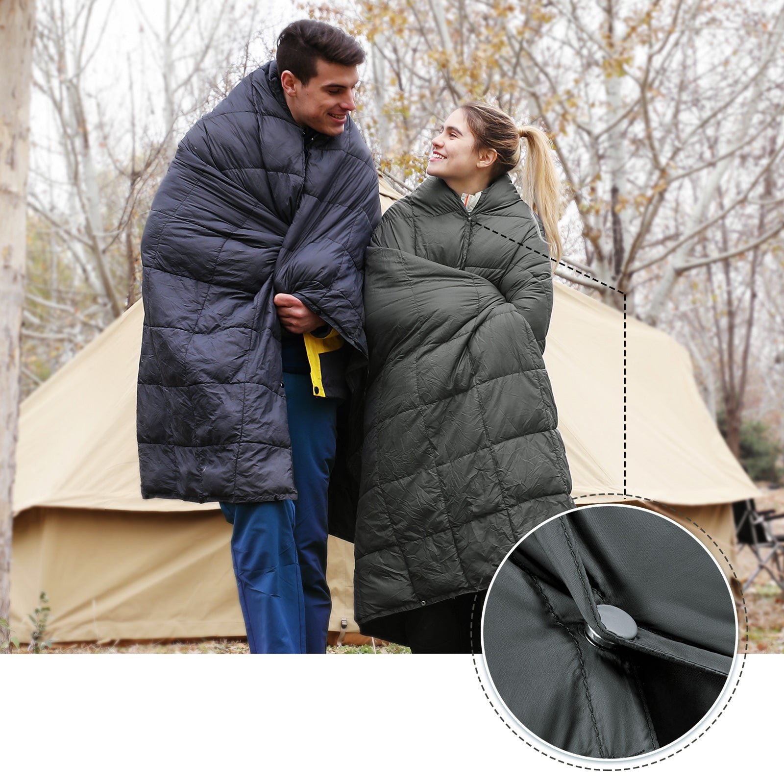 Couverture de camping KINGCAMP Smart 800, tapis de pique-nique, de plage, de parc, légère, 810 g