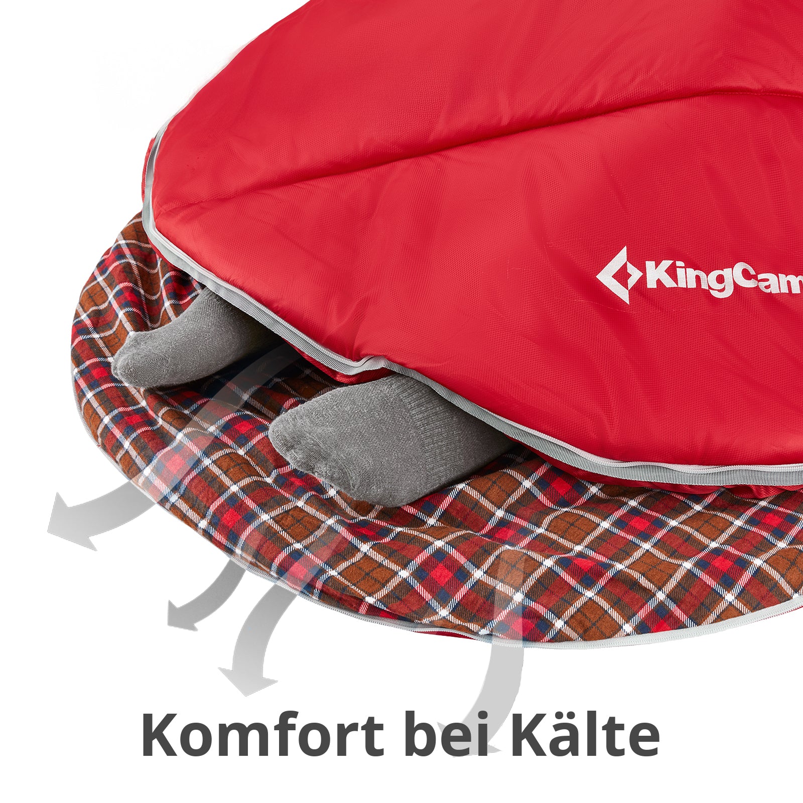 KINGCAMP Deckenschlafsack Freespace 350 Winter Schlafsack Breit Baumwolle -17°C