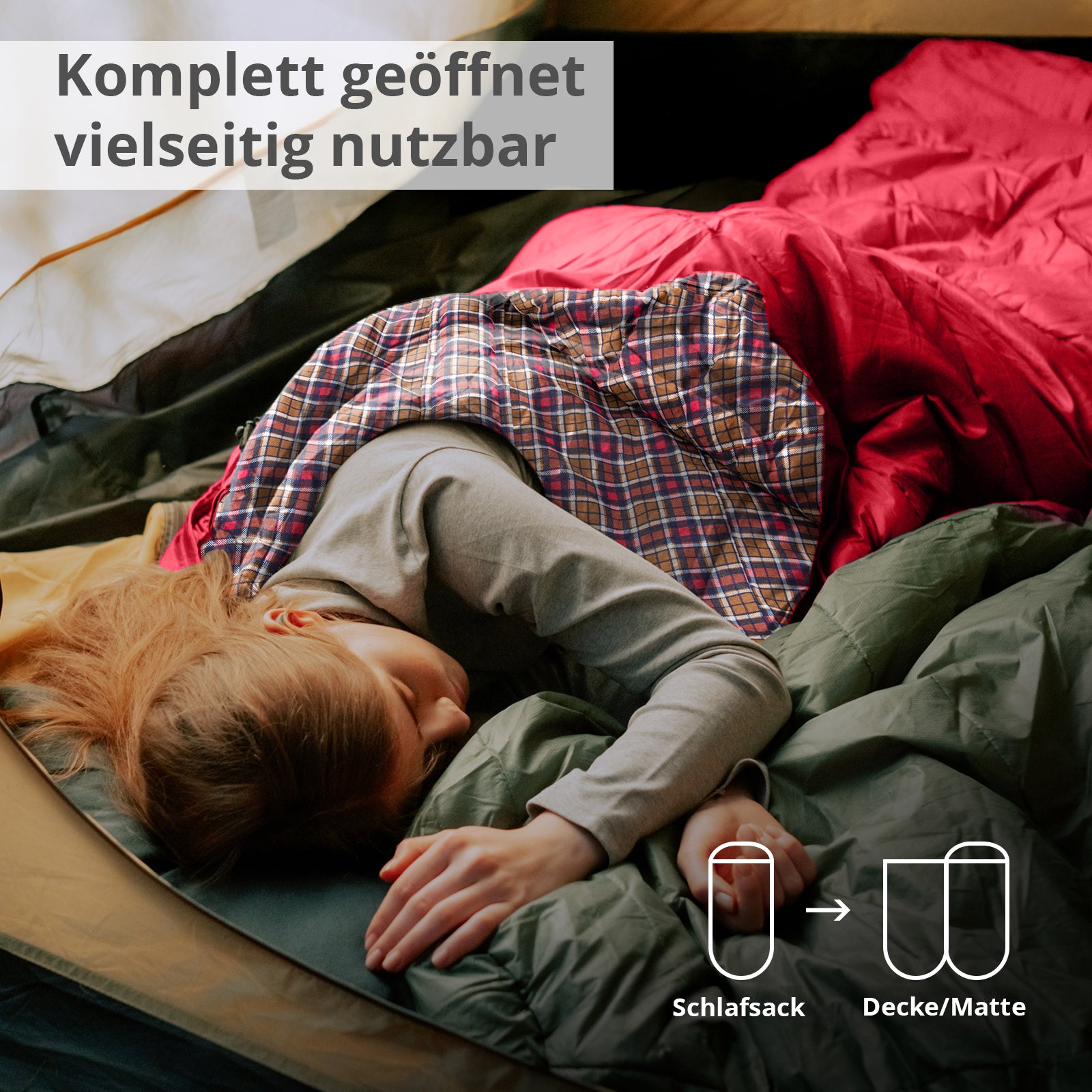 KINGCAMP Deckenschlafsack Freespace 350 Winter Schlafsack Breit Baumwolle -17°C