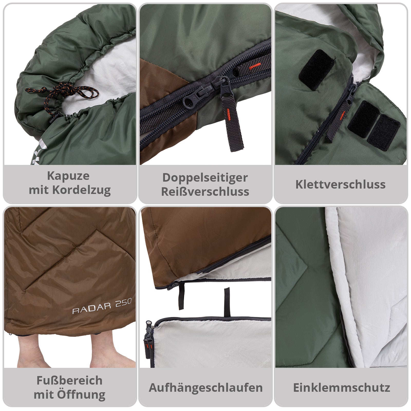 KINGCAMP Deckenschlafsack Radar 250 Sommer Schlafsack XL Lang -3°C Leicht 1,4 kg