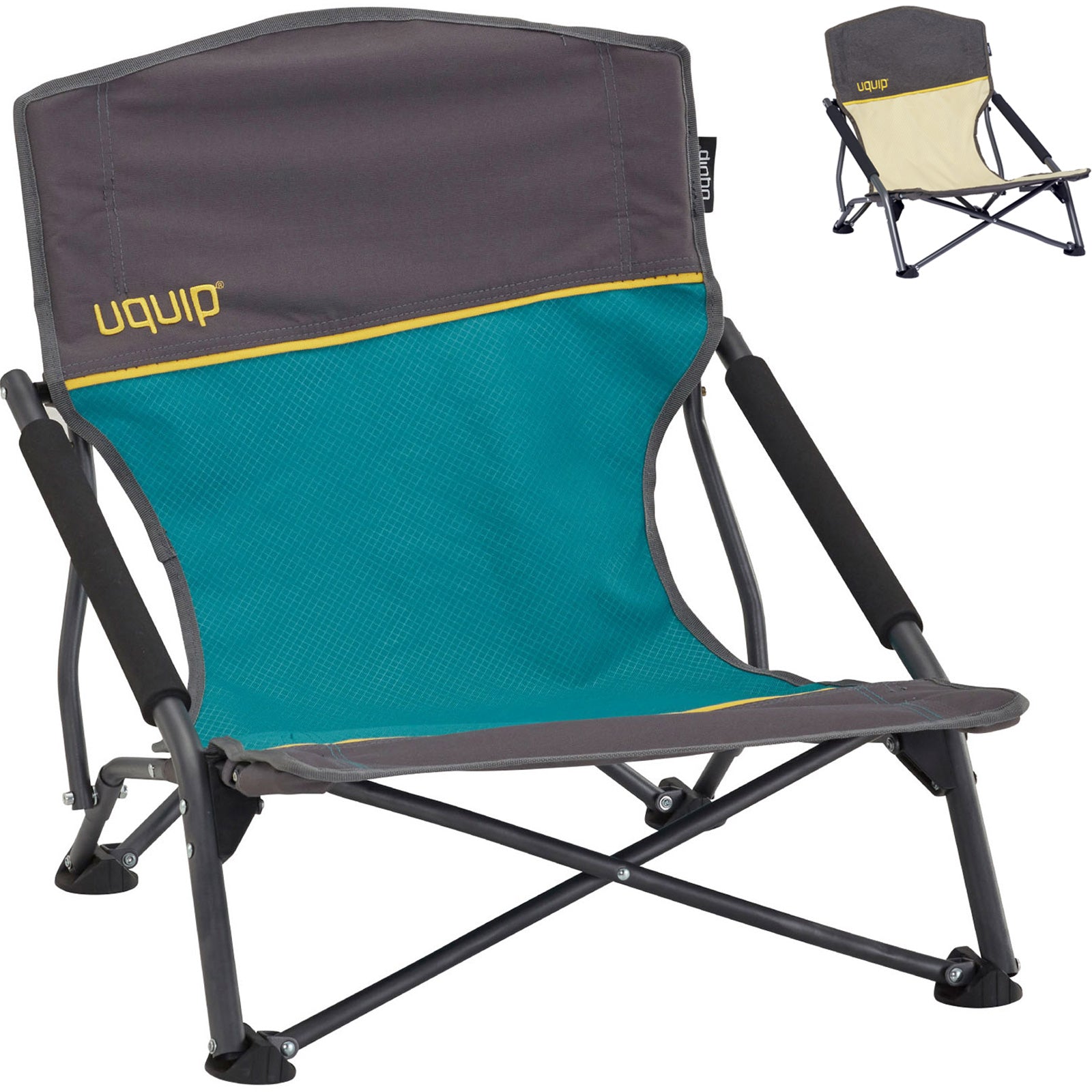 UQUIP Beach Chair Sandy Camping Chair Folding Chair Foldable Low 120 kg