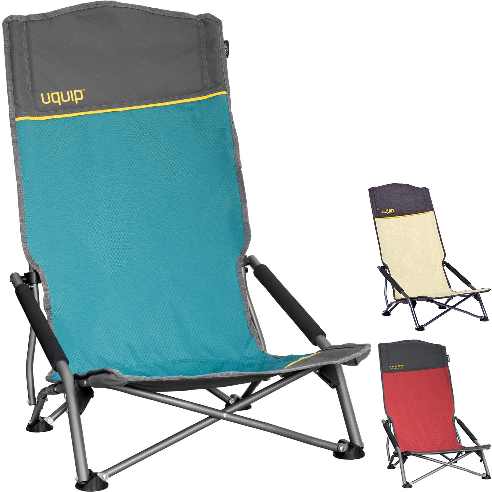 UQUIP Beach Chair Sandy XL Camping Chair Folding Chair Steel Foldable 120kg