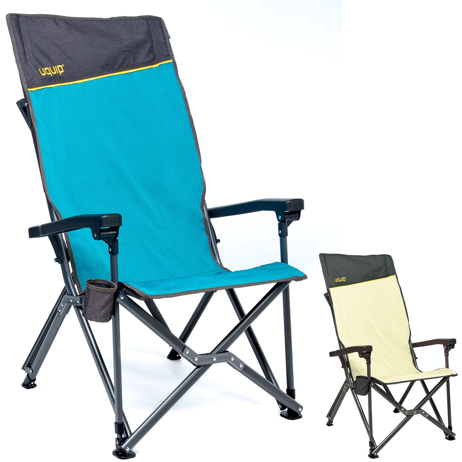 UQUIP Camping Chair Barry Beach Chair Folding Chair Folding Chair Foldable Steel 200 kg