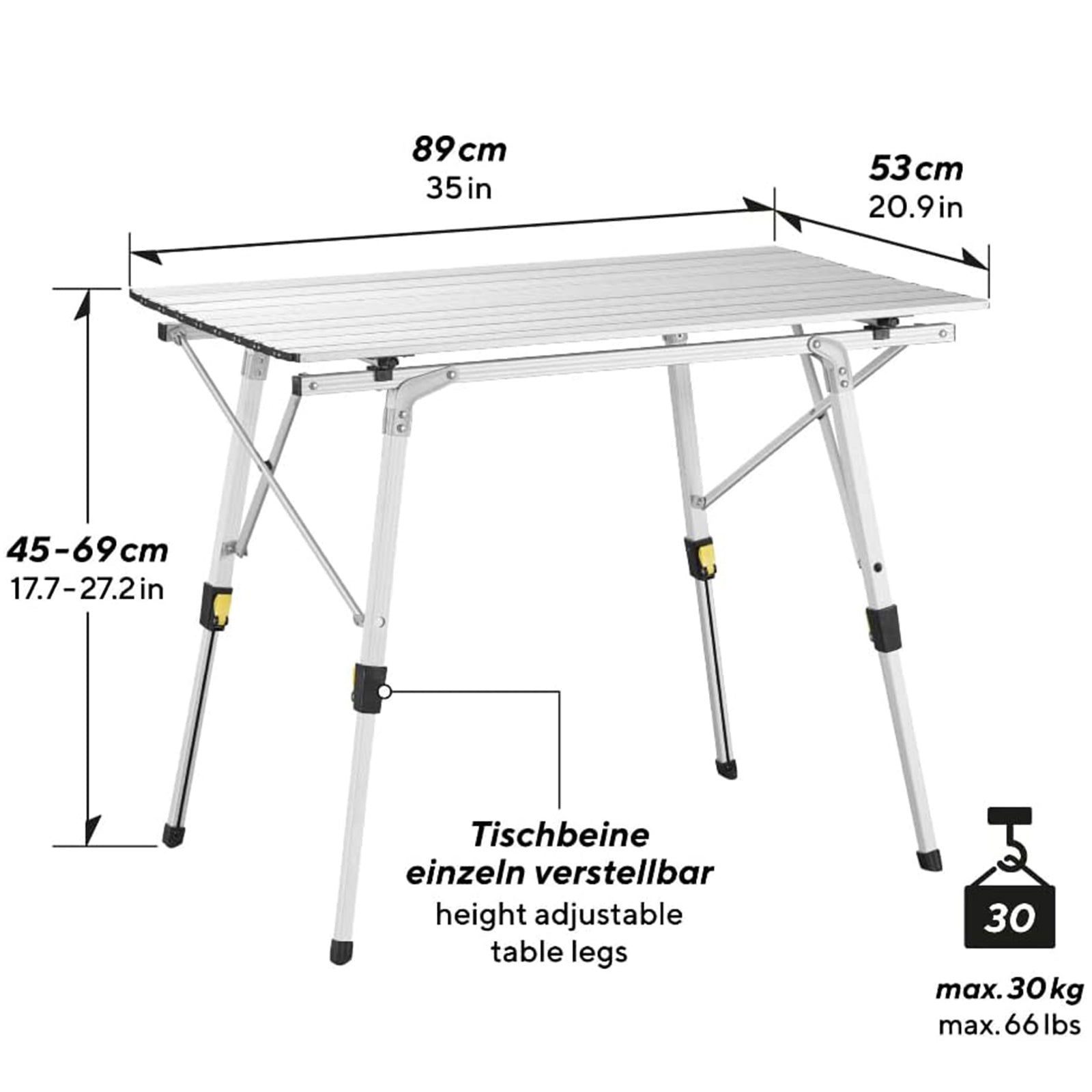 UQUIP Campingmöbel Set Bloody Camping Garnitur 1x Campingtisch 2x Campingstuhl