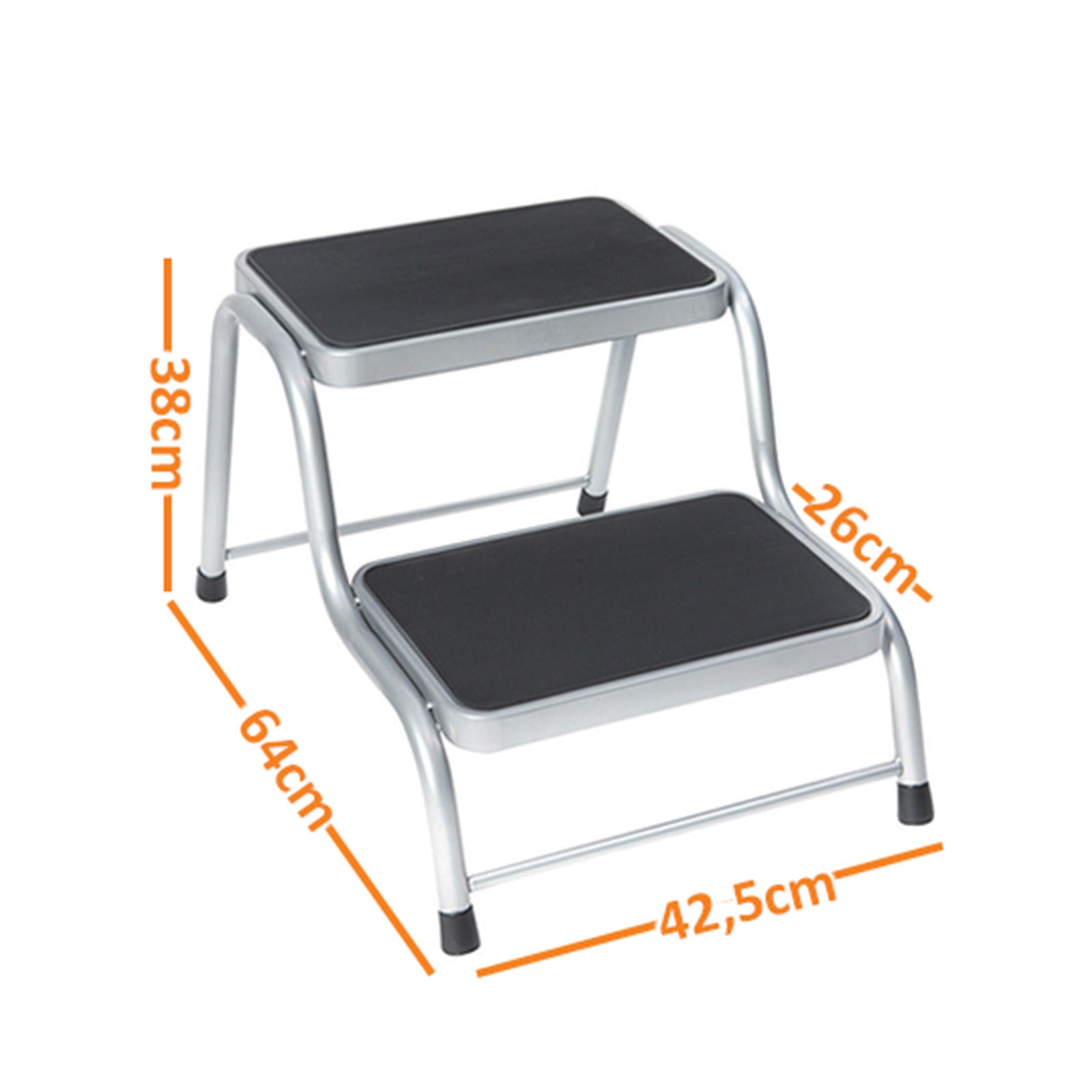 BO-CAMP Trittstufe Wohnwagen Einstieg Tritt Doppeltrittstufe Stahl Reise Camping