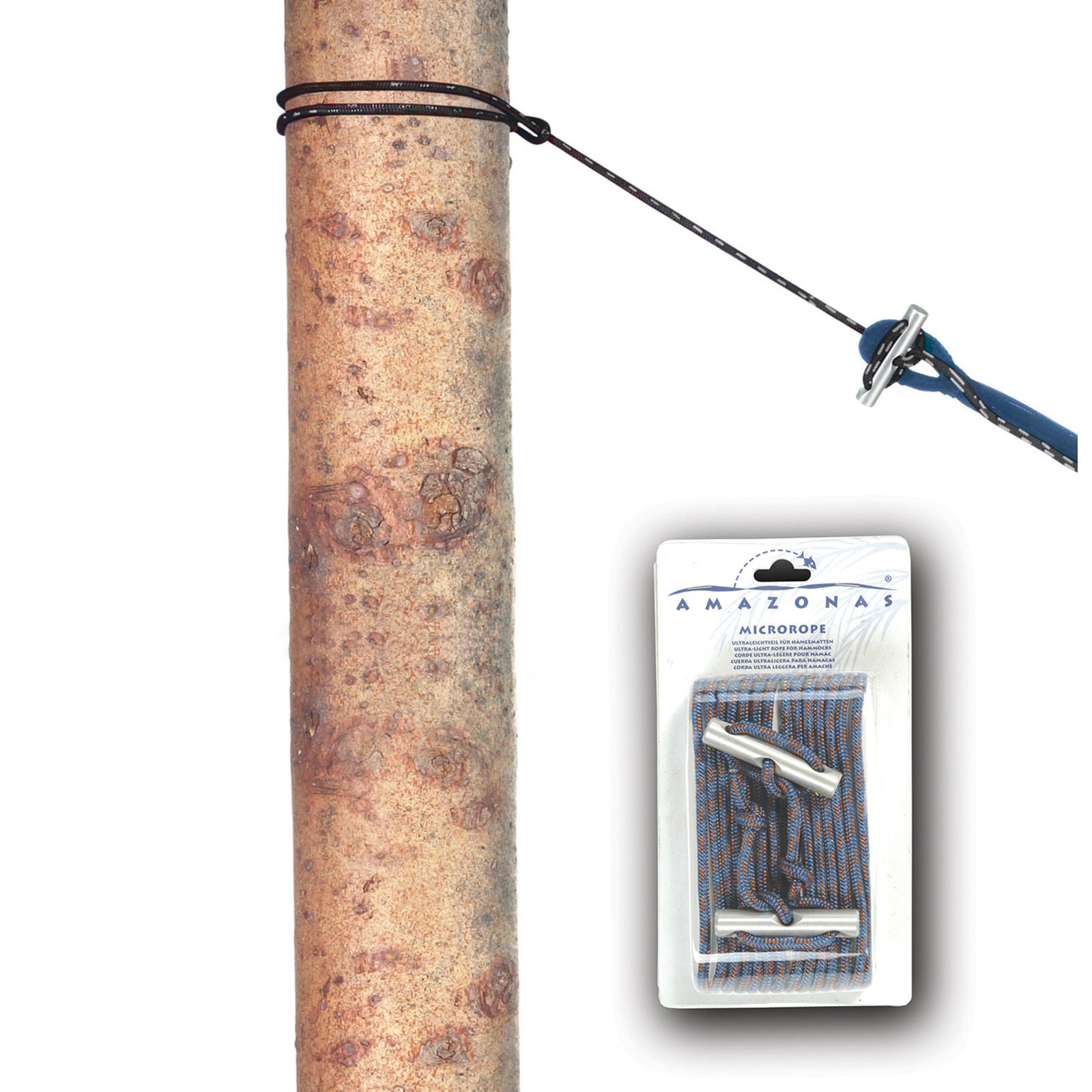 Ensemble de cordes de fixation pour hamac Microrope AMAZONAS, fixation pour chaise suspendue et arbre