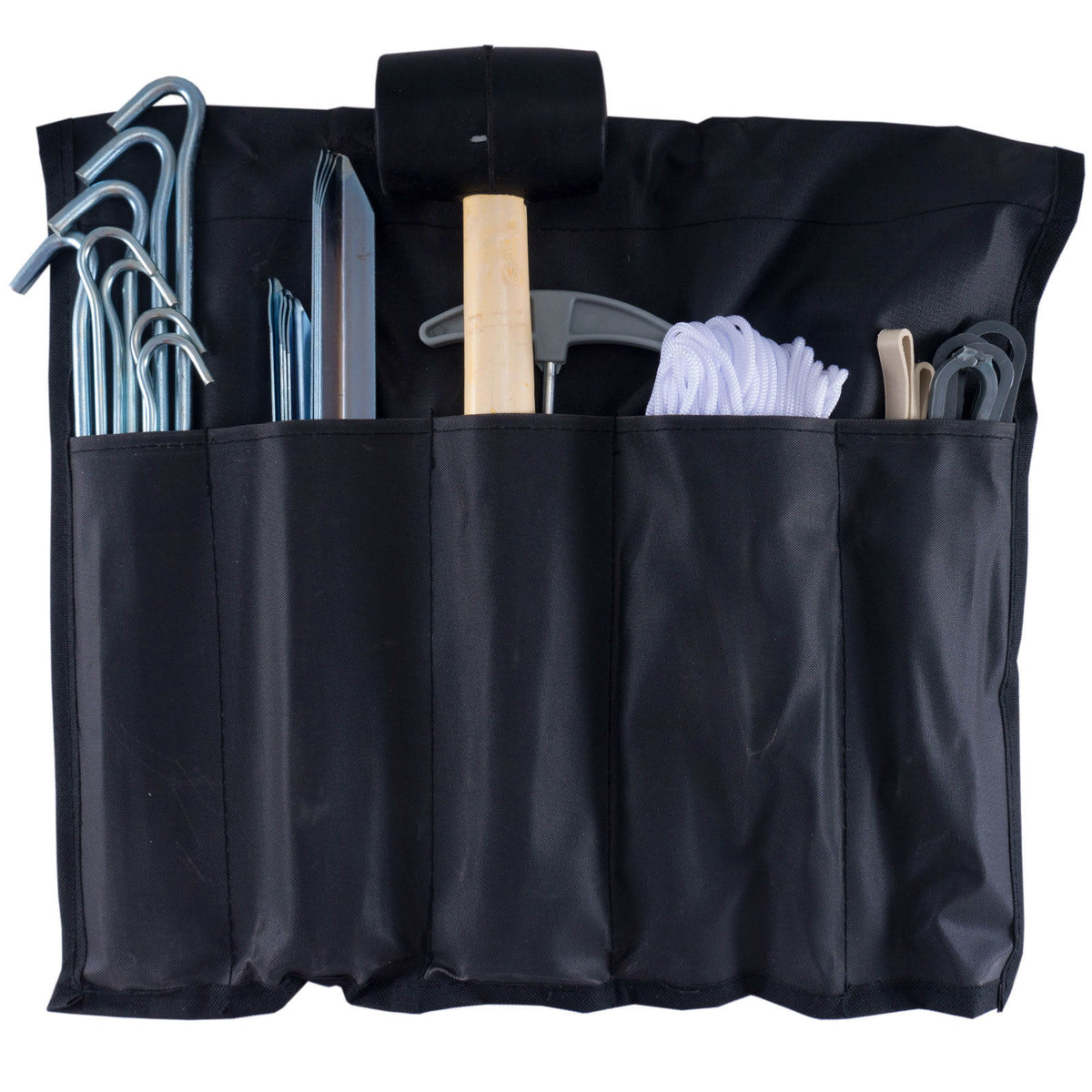 OUTDOOR tentaccessoires opbouwset 34-delig, reserveharingen, campingluifel, zonnescherm