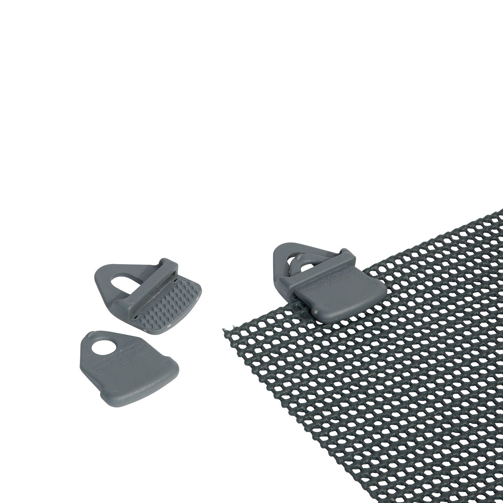 BO-CAMP Set van 4 tapijt- en vloerclips voor tentzeilen, spanbanden, klemmen en houders voor op de camping