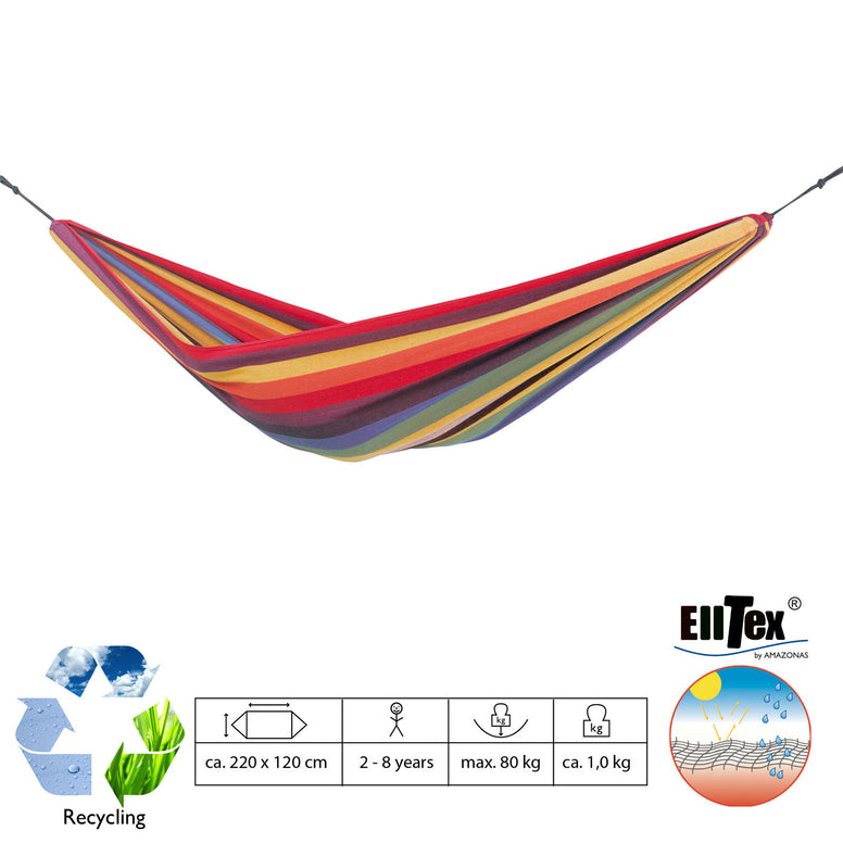 AMAZONAS Chico Rainbow kinderhangmat, weerbestendig, voor in de tuin en op de camping