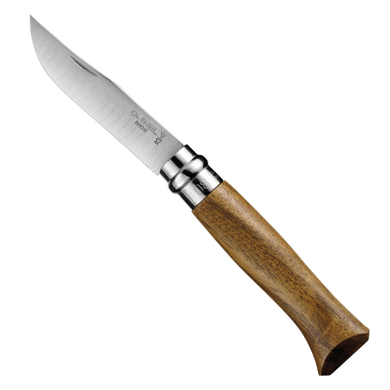 OPINEL Klappmesser No 8 Taschenmesser Messer Eiche Olive Walnuss Bubinga Stahl