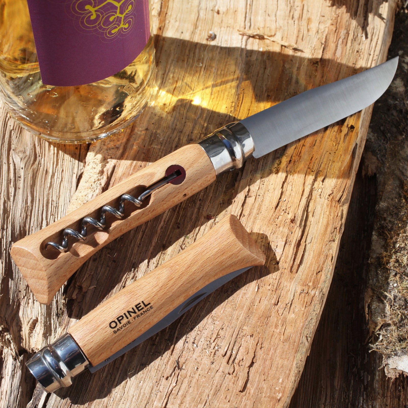 OPINEL Corkscrew No. 10 Pocket Knife - Wine Bottle Opener - Folding Knife