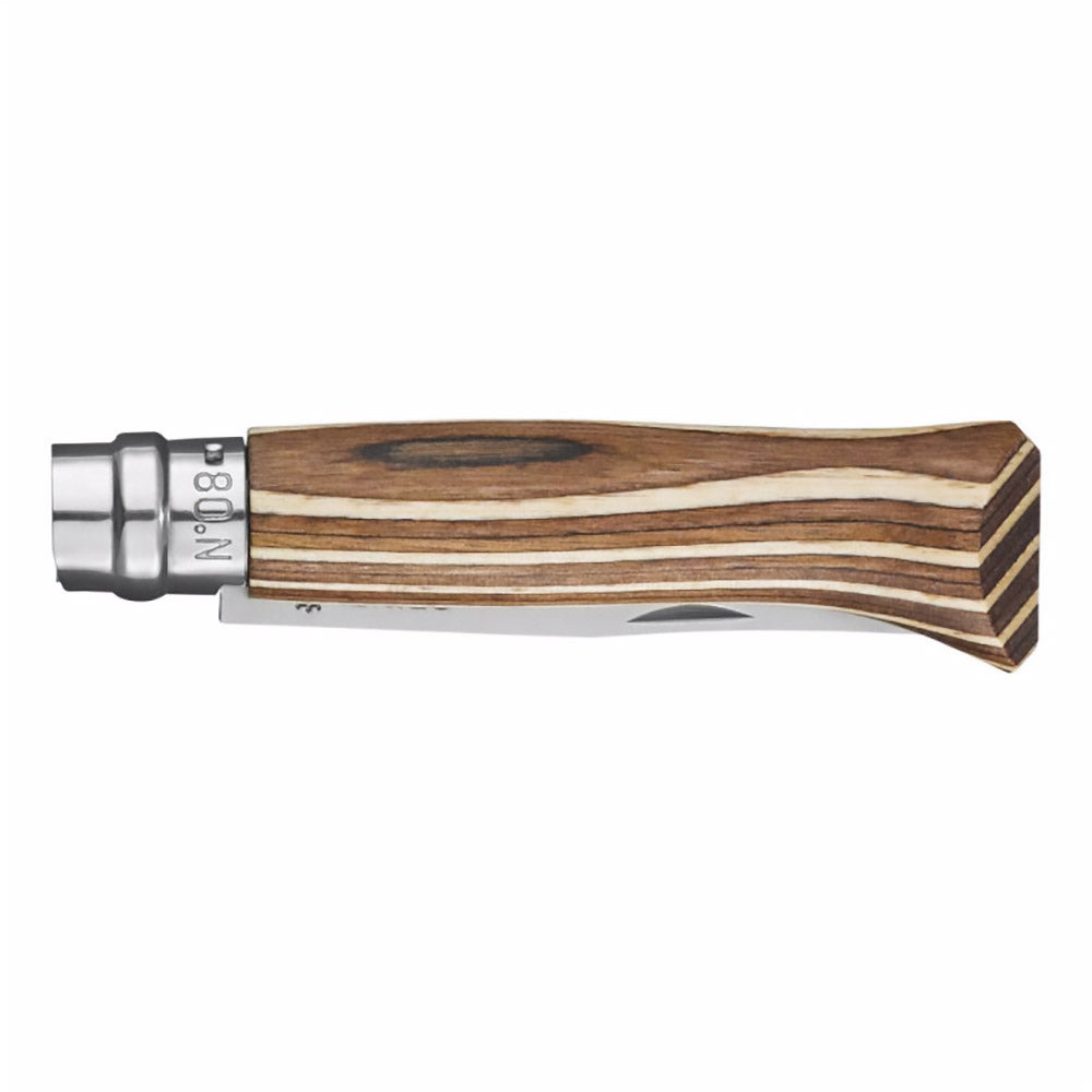 OPINEL Klappmesser No 8 Camping Messer Taschenmesser Birke Holz Inox Stahl