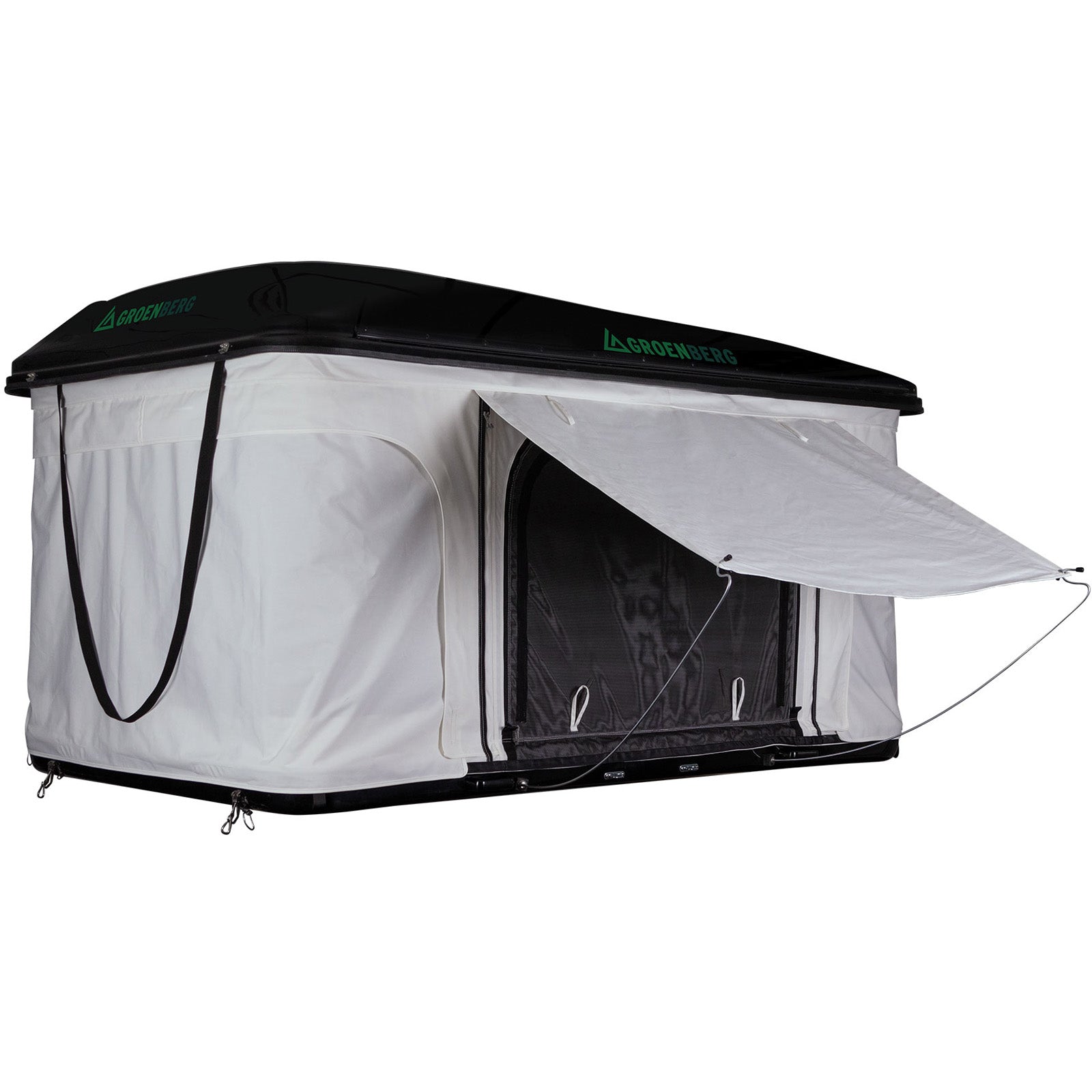 GROENBERG Auto Dachzelt Panorama Small 2 Personen Hartschale ABS Zelt Automatik
