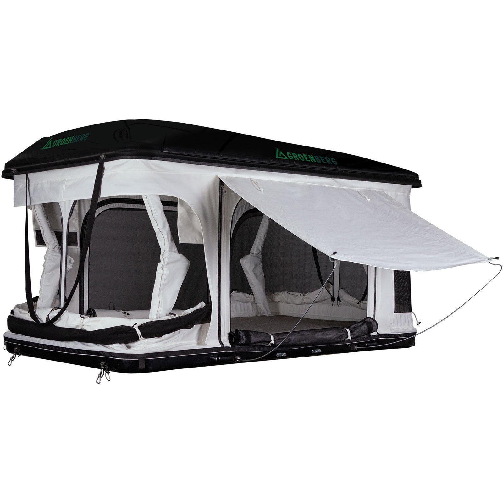 GROENBERG Auto Dachzelt Panorama Small 2 Personen Hartschale ABS Zelt Automatik
