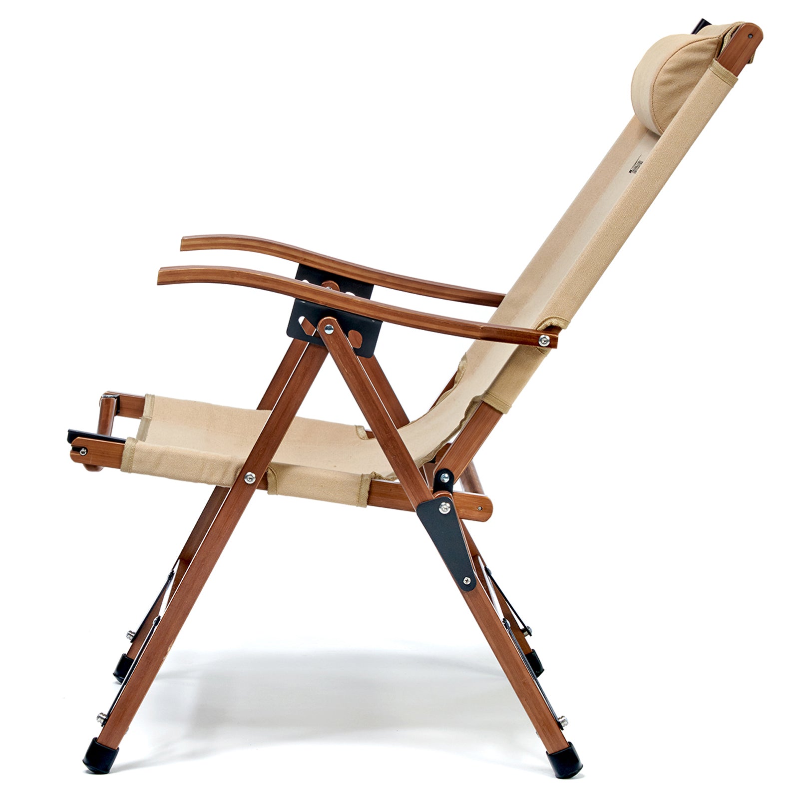 GROENBERG Klappstuhl Skogen Retro Campingstuhl Faltstuhl Stuhl Verstellbar Holz