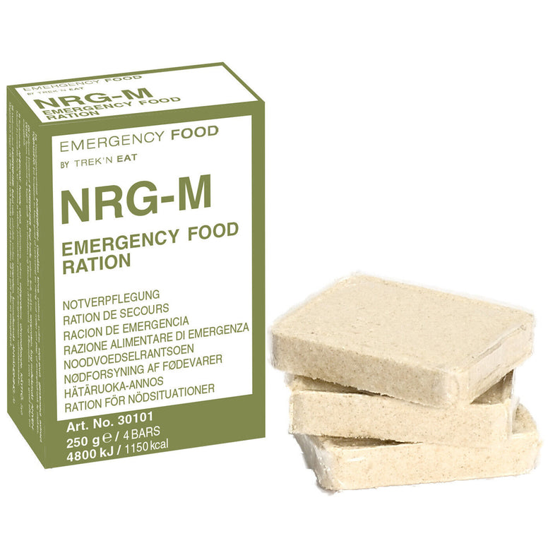 EMERGENCY FOOD 5 x NRG-5 M Notfall Trekking Nahrung Ration Outdoor Essen Vegan