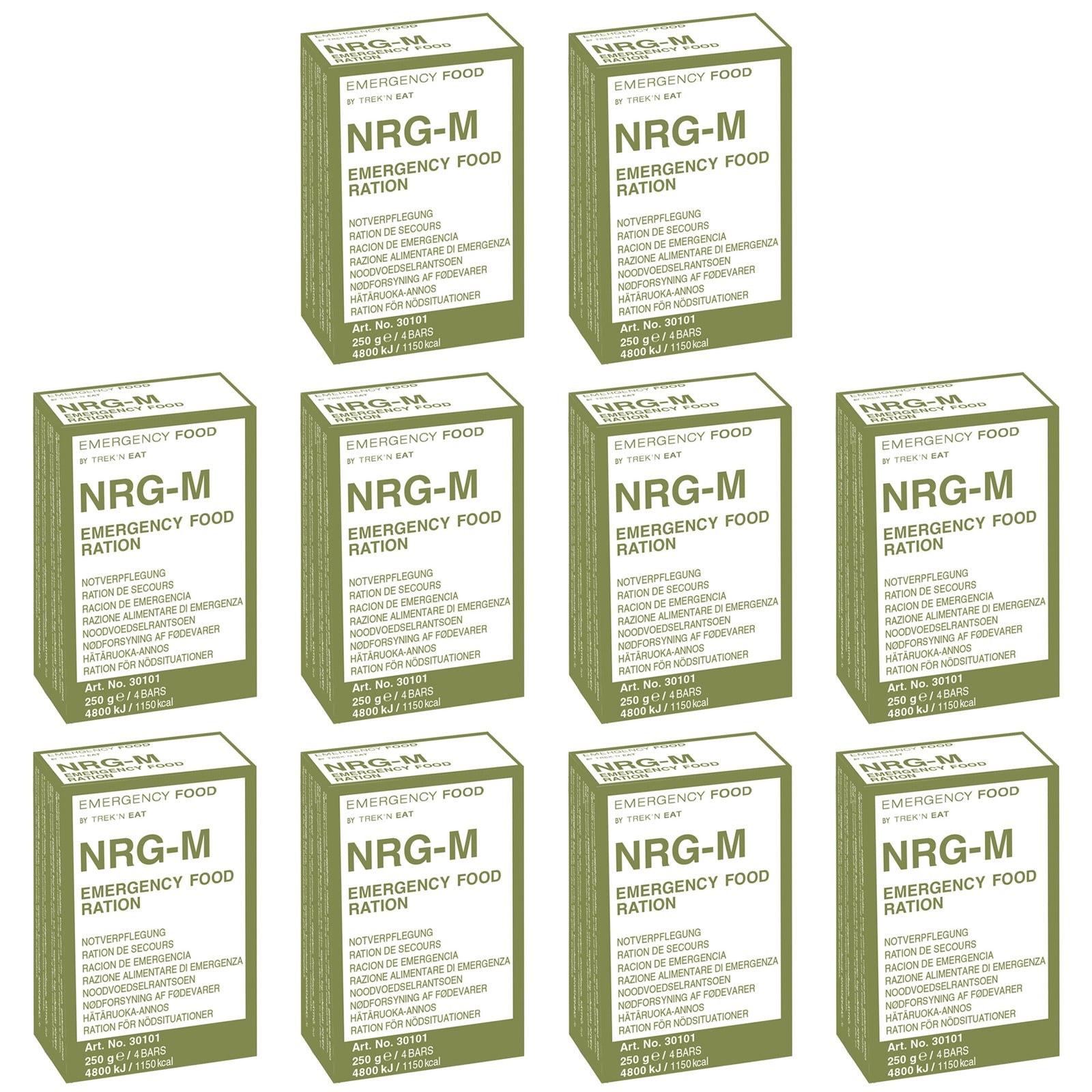 ALIMENTATION D'URGENCE 10 x NRG-5 M Ration alimentaire d'urgence pour trekking Nourriture de plein air Vegan
