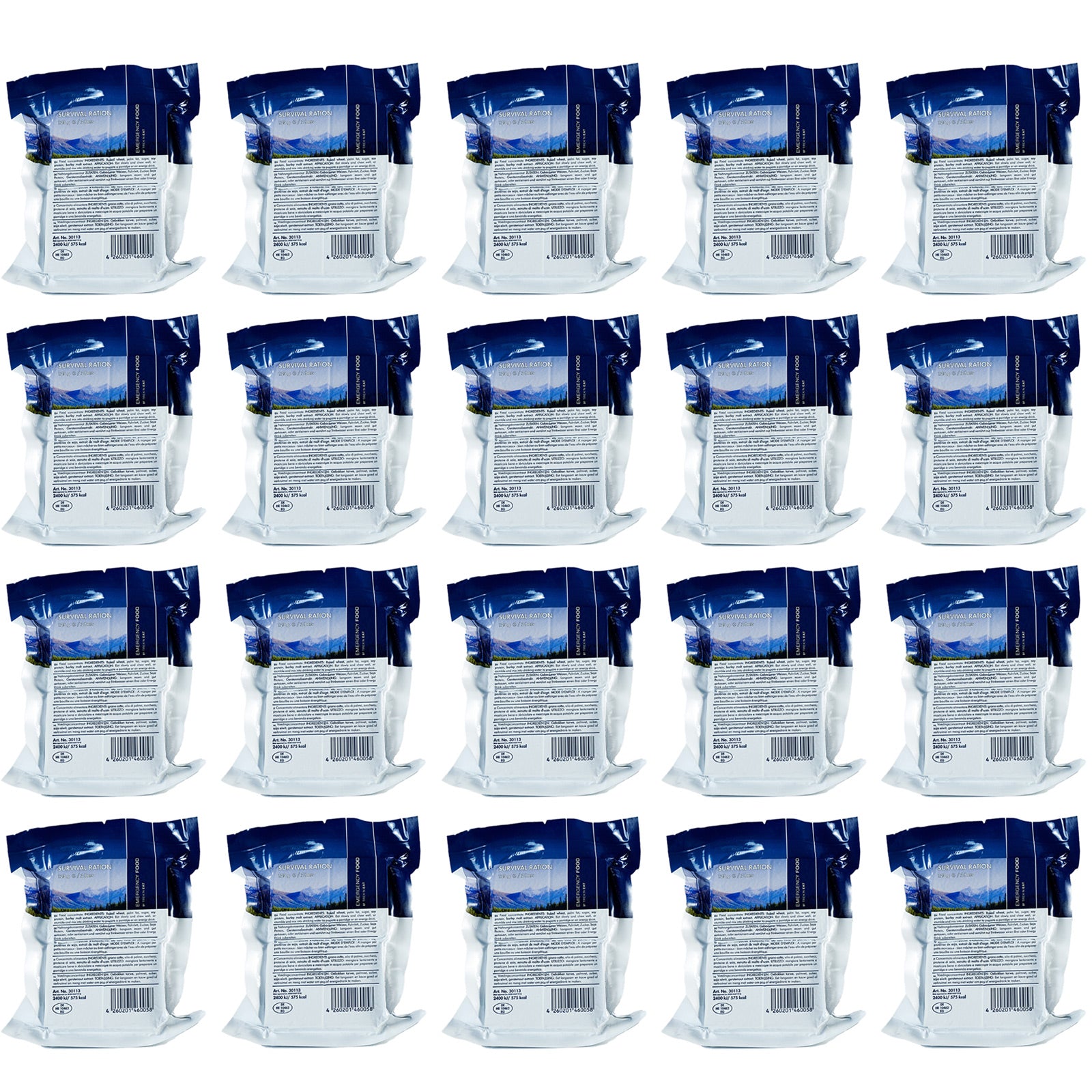 ALIMENTATION D'URGENCE 50 x Survivor Emergency Trekking Food Ration Alimentaire de Plein Air Vegan