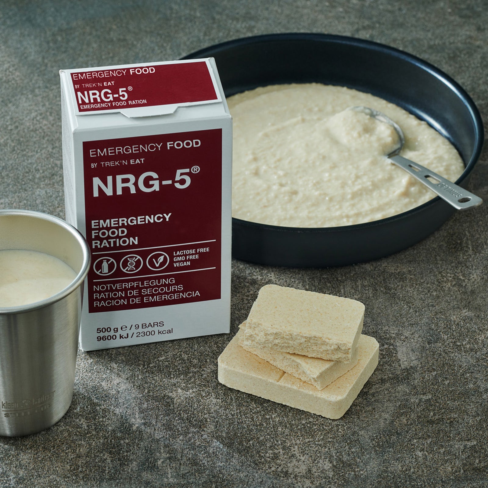 EMERGENCY FOOD 20 x NRG-5 Trekking Nahrung Not Ration Essen Laktosefrei Vegan