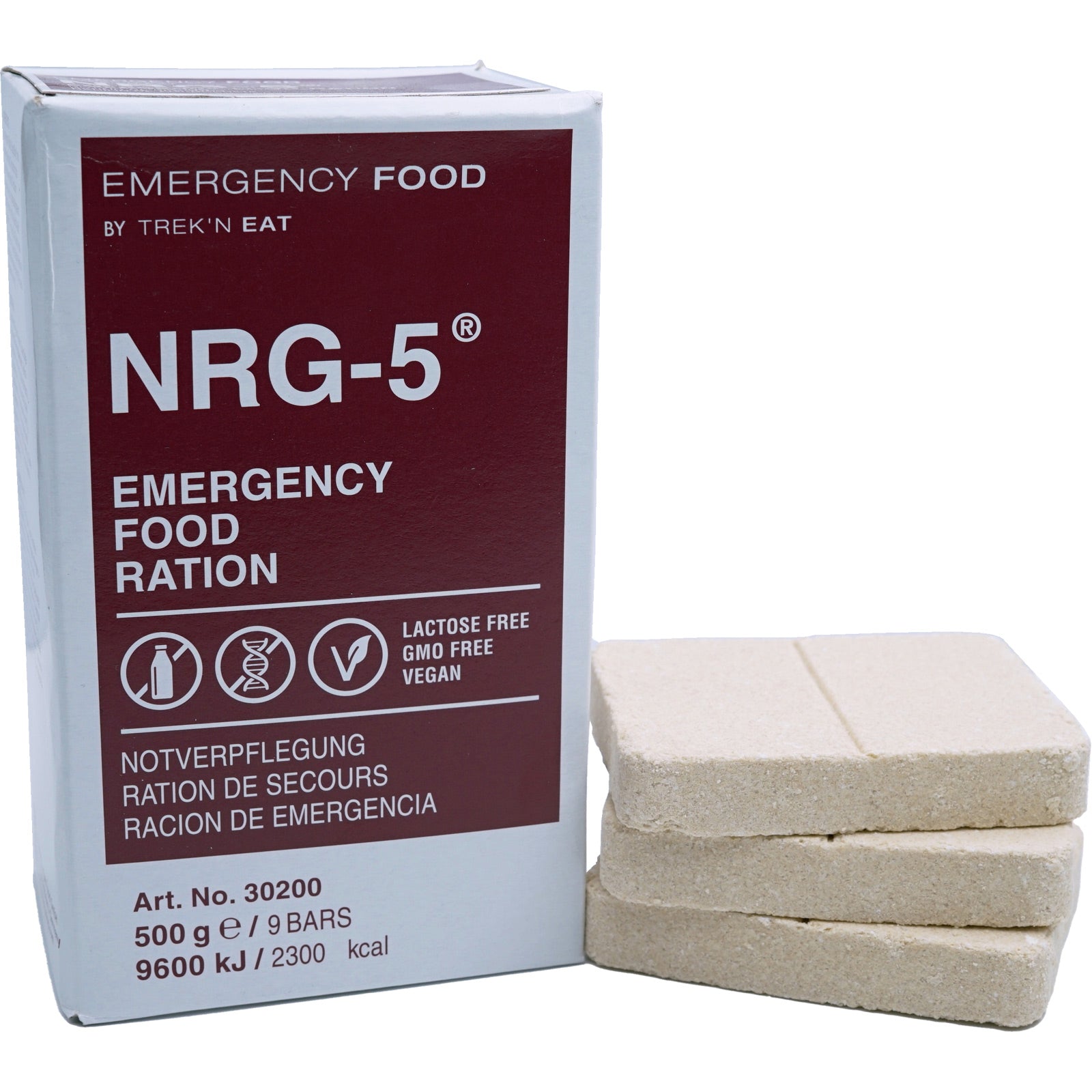 EMERGENCY FOOD 20 x NRG-5 Trekking Nahrung Not Ration Essen Laktosefrei Vegan