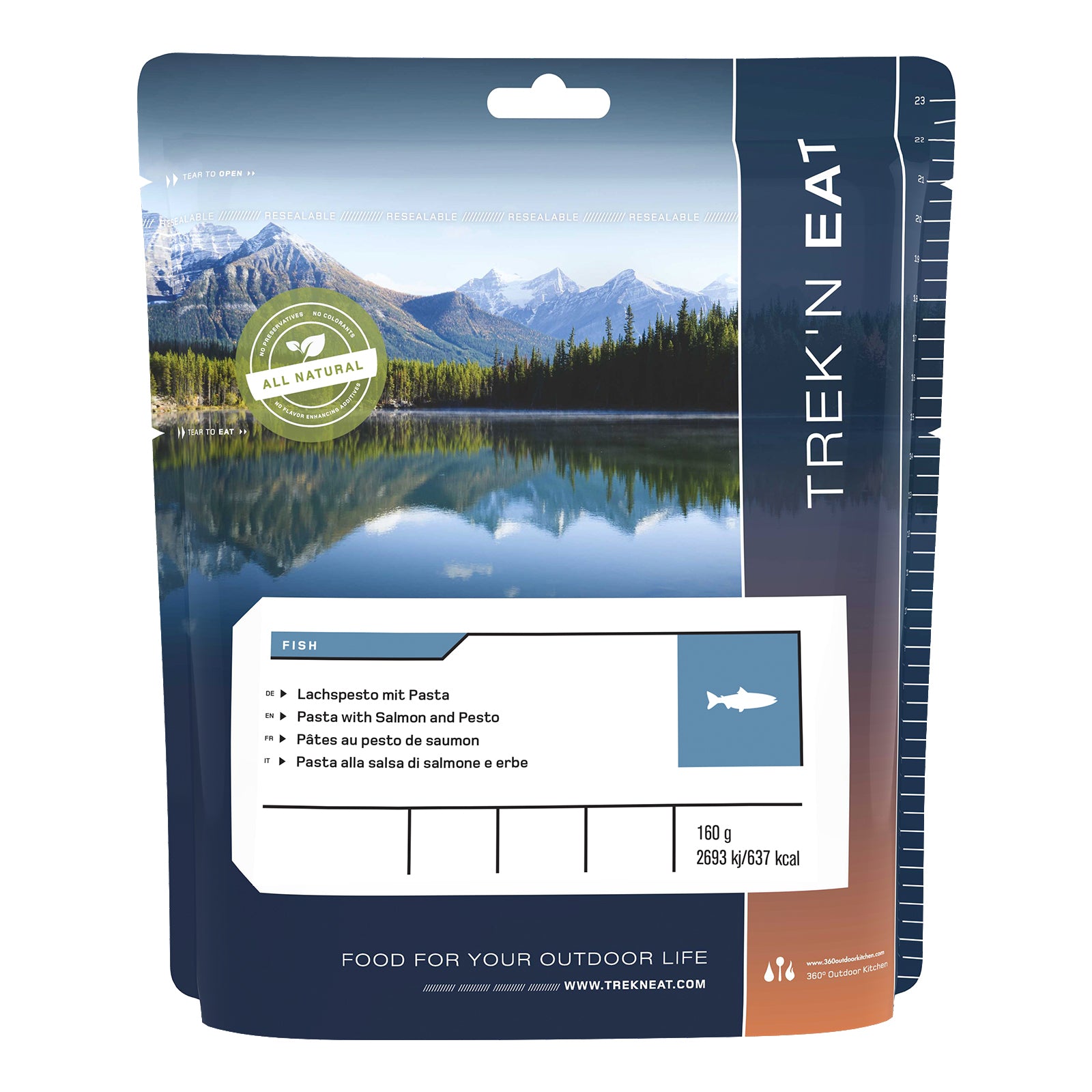 TREK'N EAT Lachspesto Mit Nudeln Trekking Mahlzeit Outdoor Essen Ration Nahrung