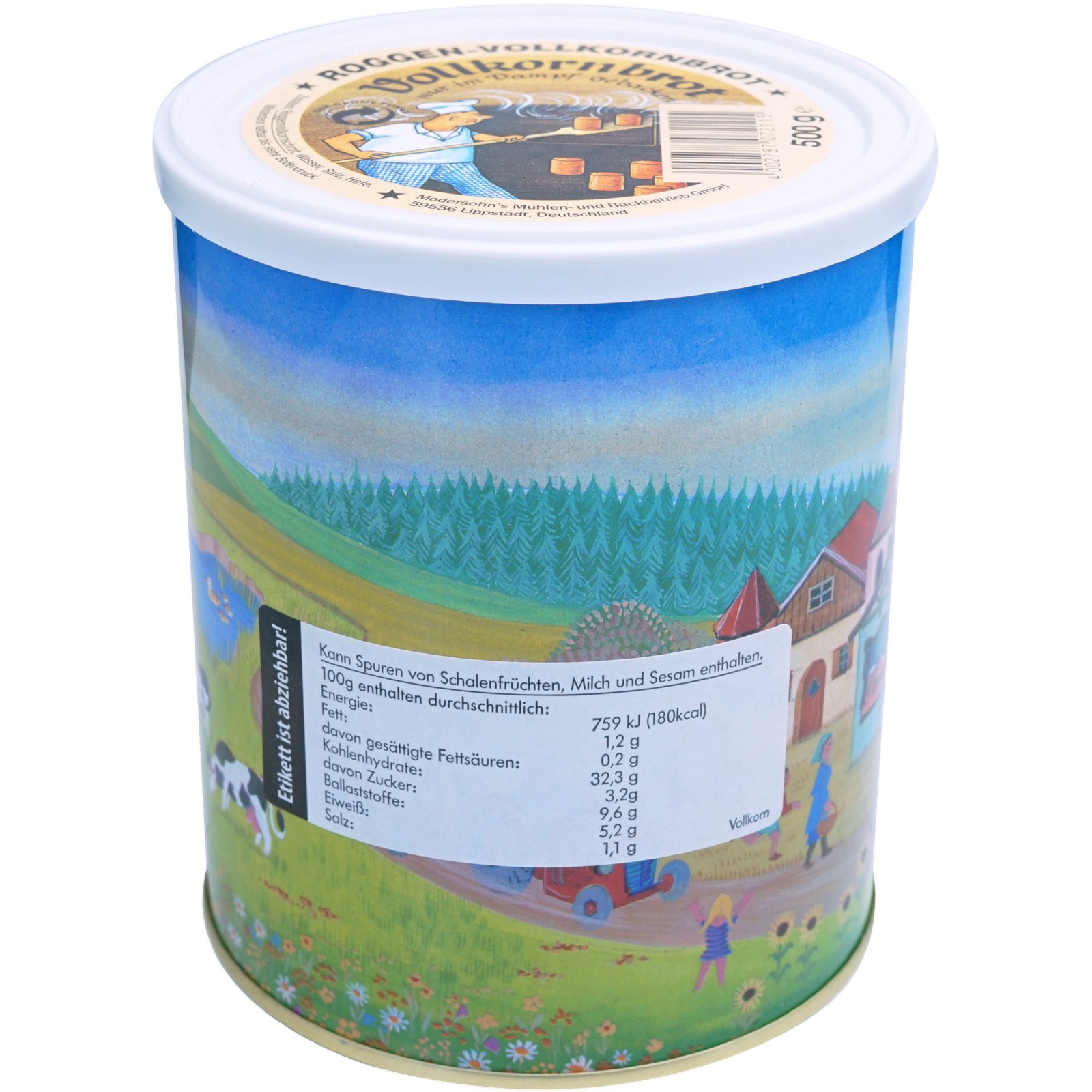 TREK'N EAT Vollkornbrot Dosen Brot Trekking Nahrung Essen Ration Vegan 500 g