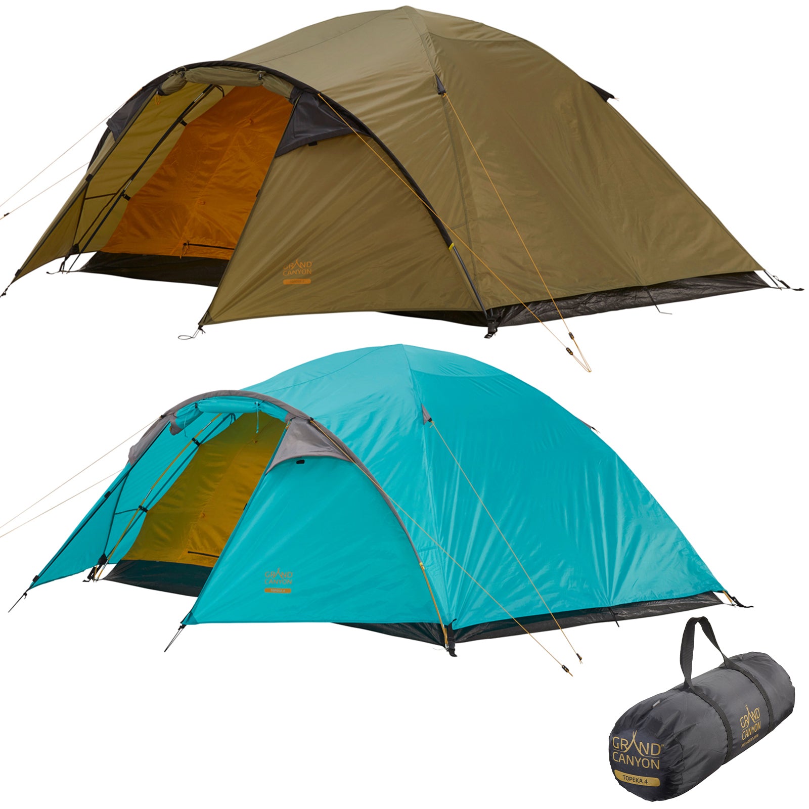 GRAND CANYON Iglu Zelt Topeka 4 Personen Kuppel Trekking Camping Leicht Vorraum