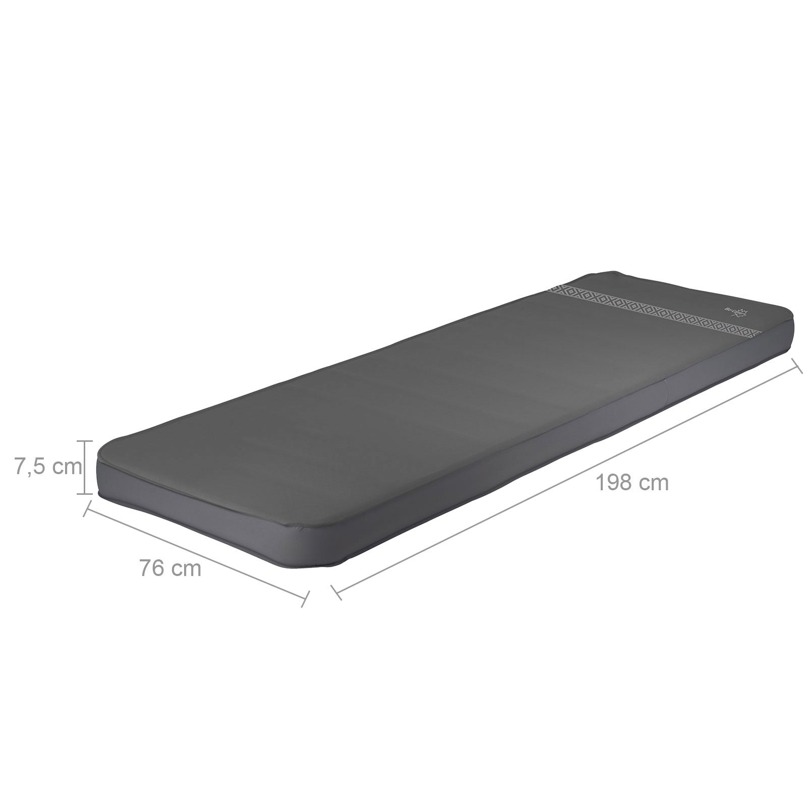 BO-CAMP Isomatte Camping Kasten Matratze Luftbett selbstaufblasend 7,5/10 cm