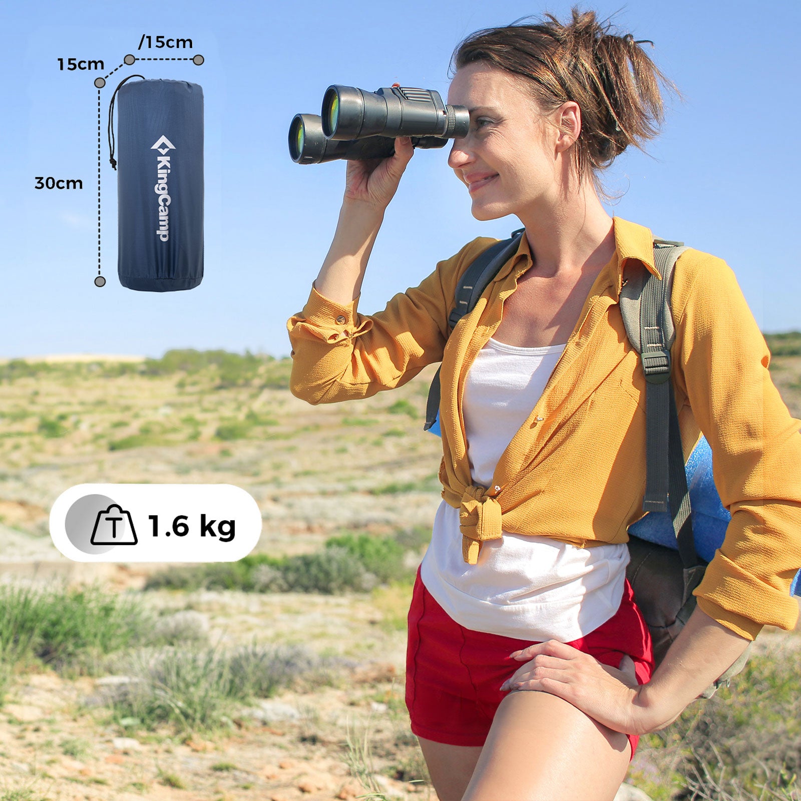 KINGCAMP Camping Luftbett Wildwood Double 2 Personen Doppel Isomatte 1,6 kg