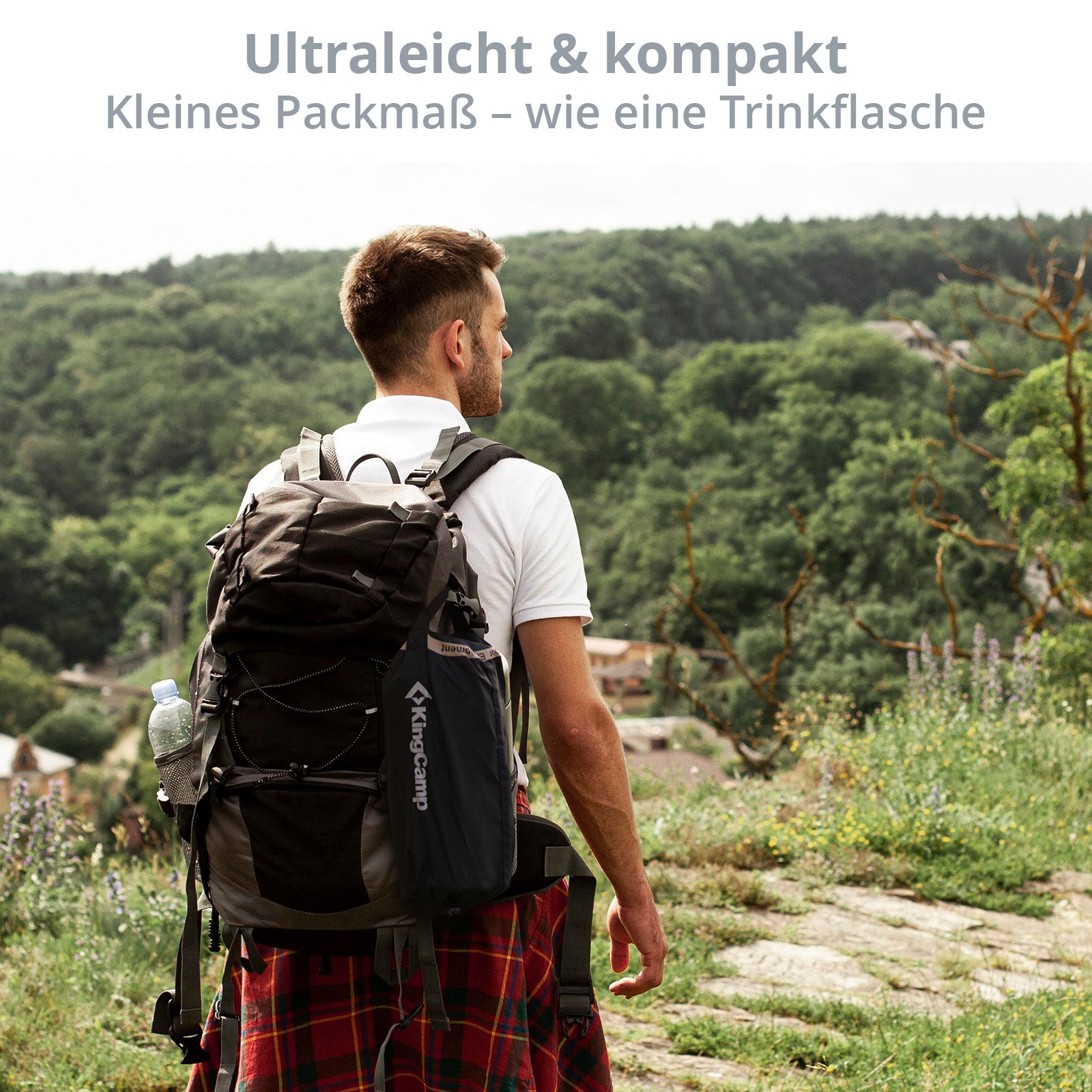 KINGCAMP Isomatte Elevate Trekking Luftbett Camping Luftmatratze Leicht 1,2 kg