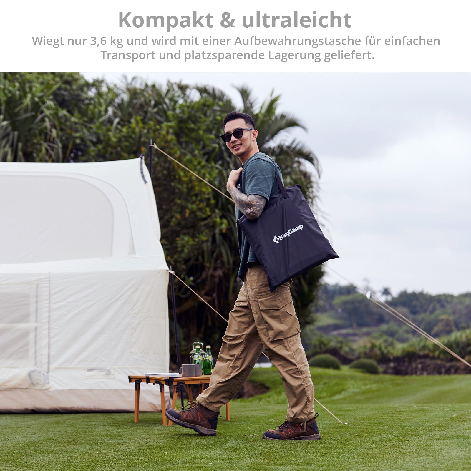 KINGCAMP Camping Luftbett Cloud Rest Double Matte Doppel Isomatte Leicht 3,6 kg