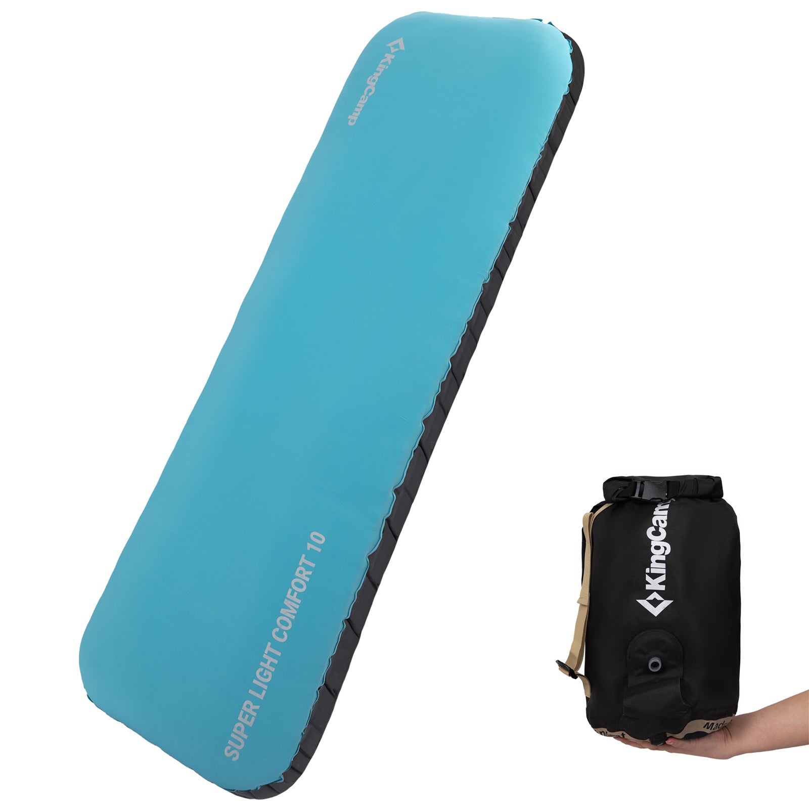 KINGCAMP Isomatte Super Light Comfort Memoryschaum Luftbett Camping 10 cm