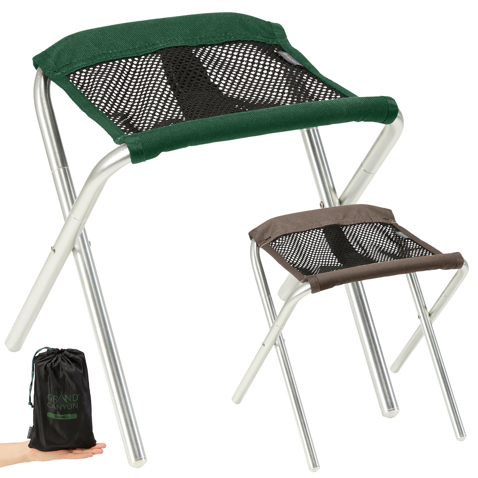 GRAND CANYON Sinyala Micro Klapphocker Falt Hocker Camping Alu 320g Leicht 100kg