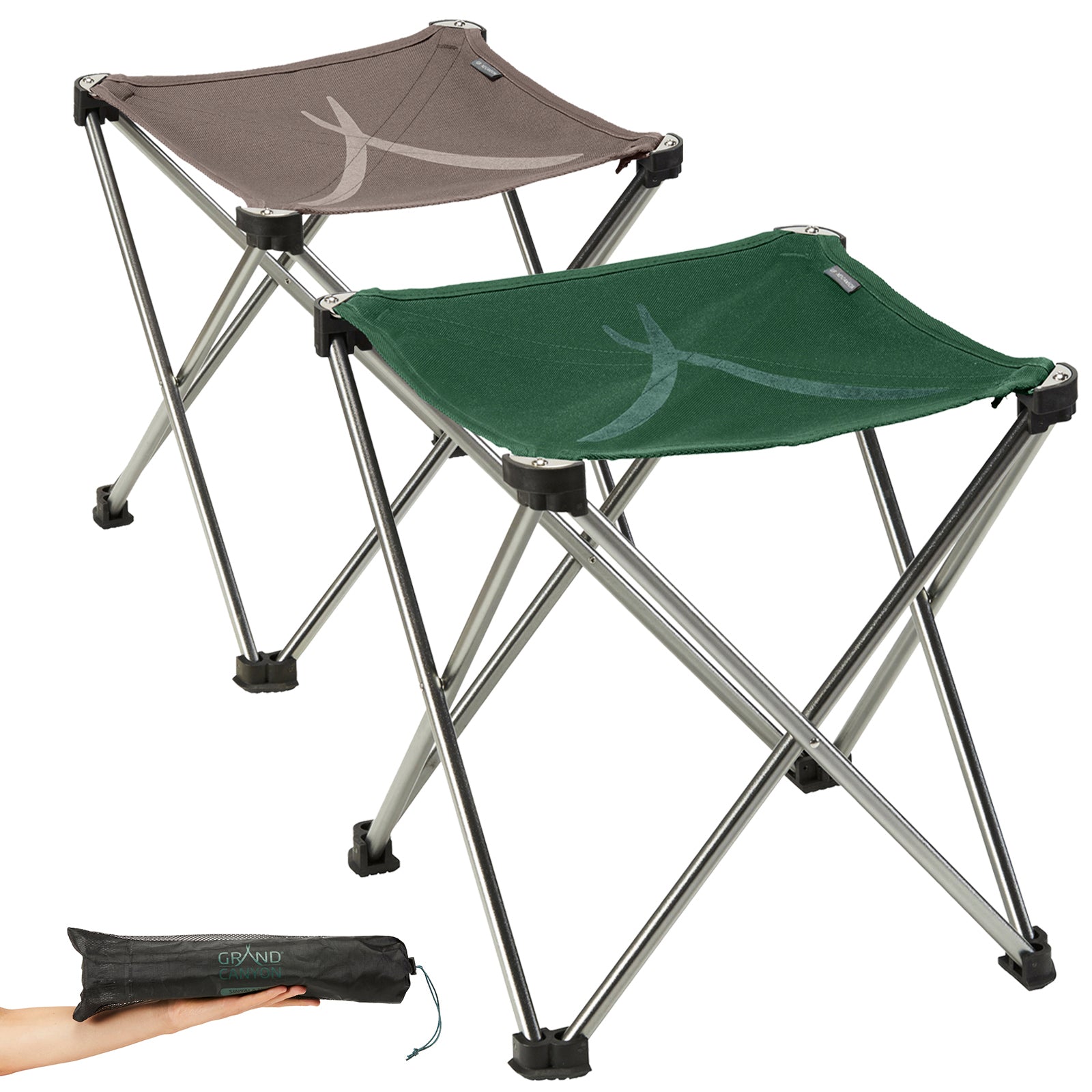 GRAND CANYON Sinyala Mini Tabouret Pliant Camping Aluminium 500g Léger 100kg