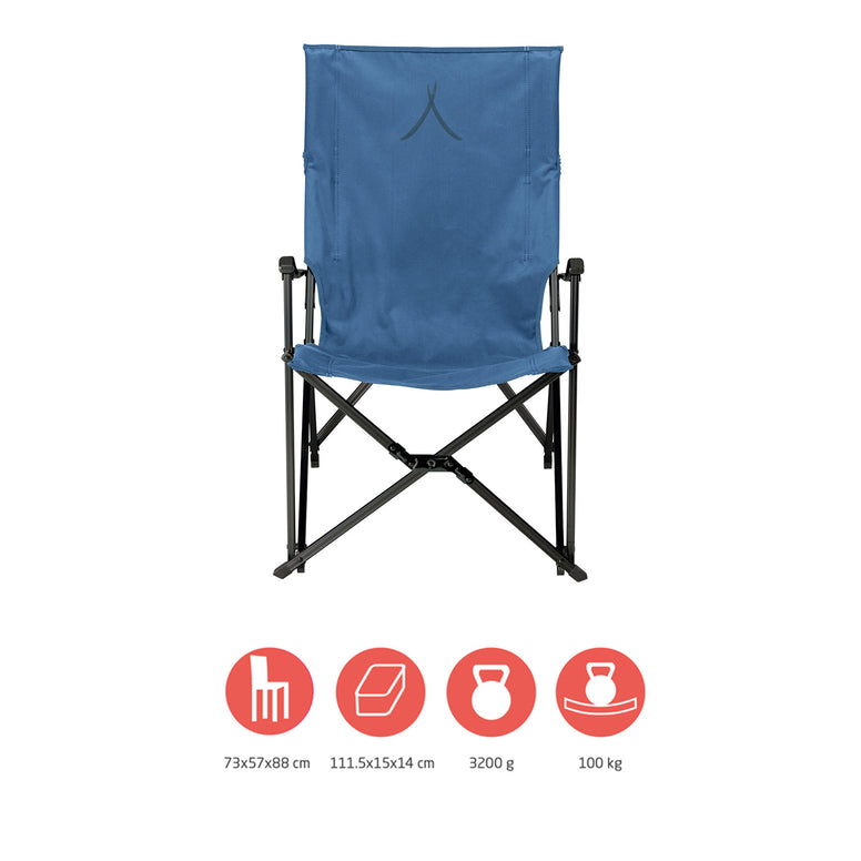 GRAND CANYON El Tovar Camping Folding Chair Folding Garden Outdoor Armrest Aluminium 100kg