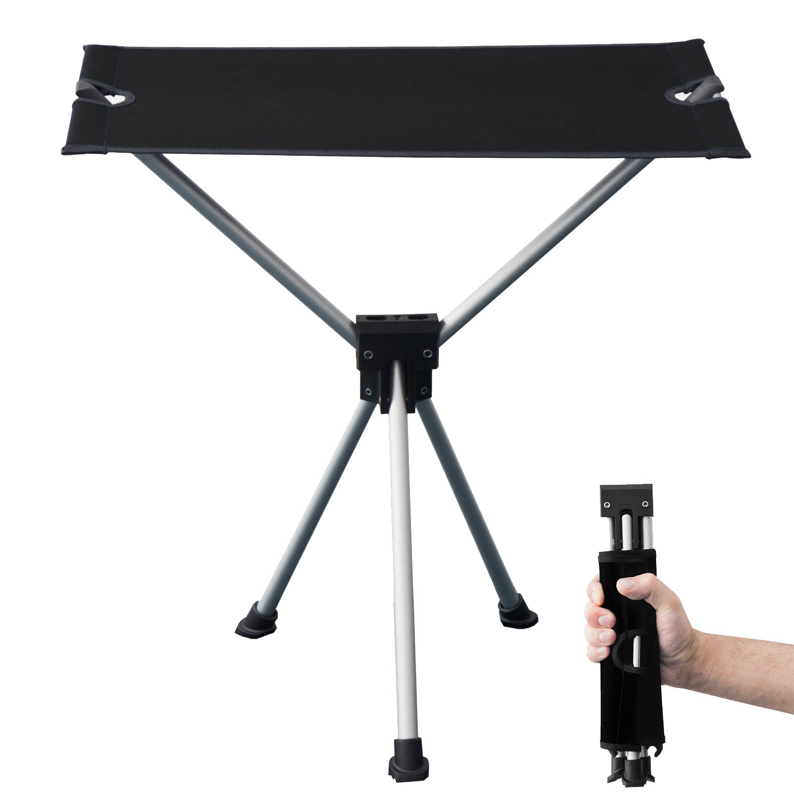 Tabouret pliant DEPROC Star Seat, tabouret de camping, tabouret de pêche, tabouret à trois pieds en aluminium 120 kg