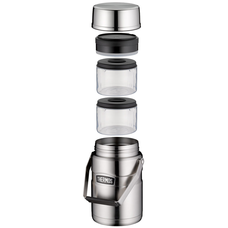 THERMOS Food Container King 1,2L Isolierbehälter Essenbehälter Edelstahl 2 Boxen