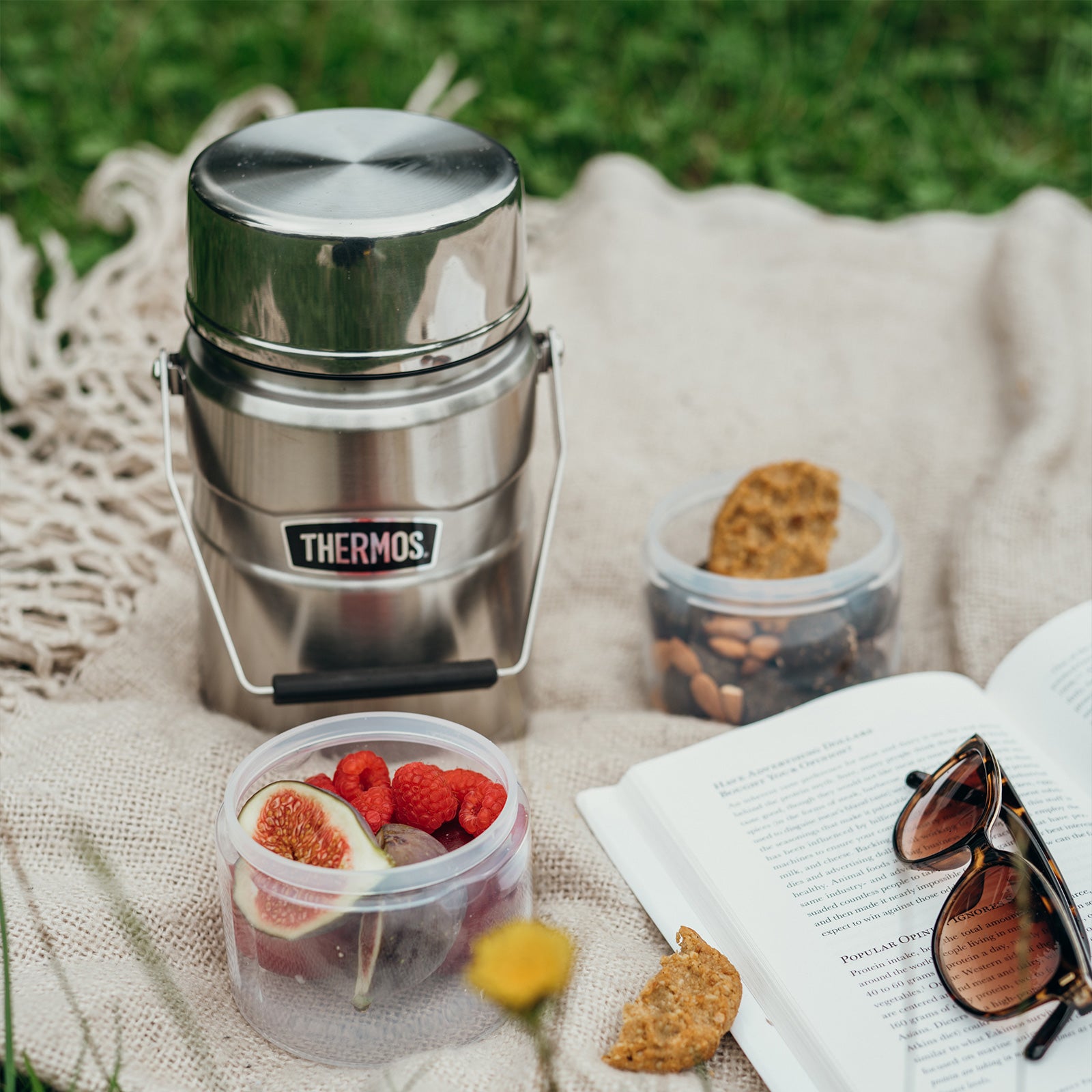 THERMOS Food Container King 1,2L Isolierbehälter Essenbehälter Edelstahl 2 Boxen