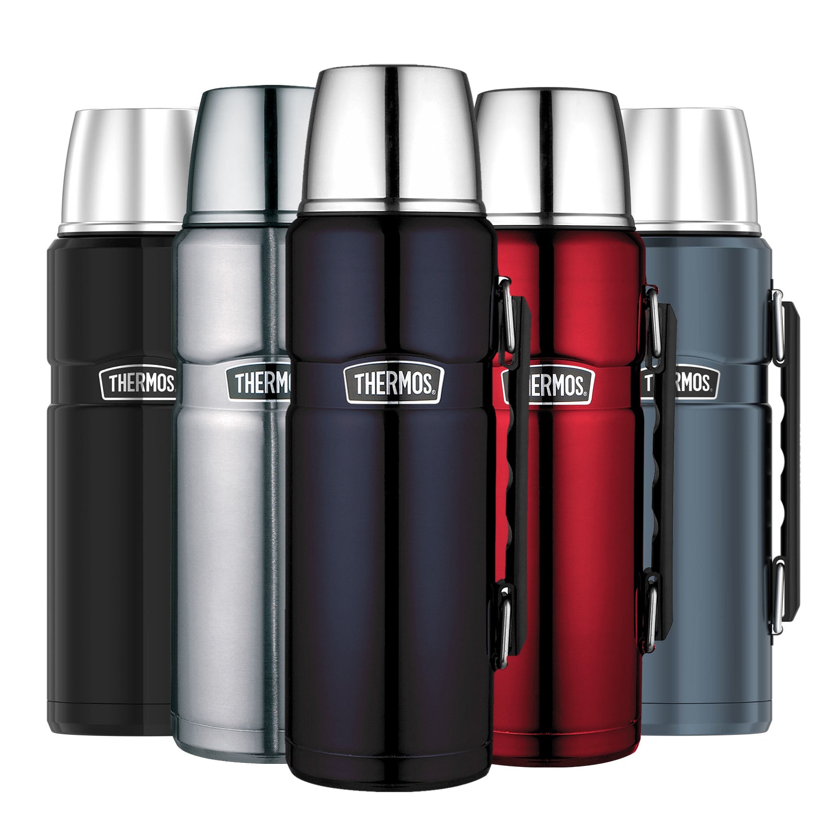 THERMOS Kanne King 1,2 Isolierflasche Flasche Isolierkanne Becher Drehverschluss