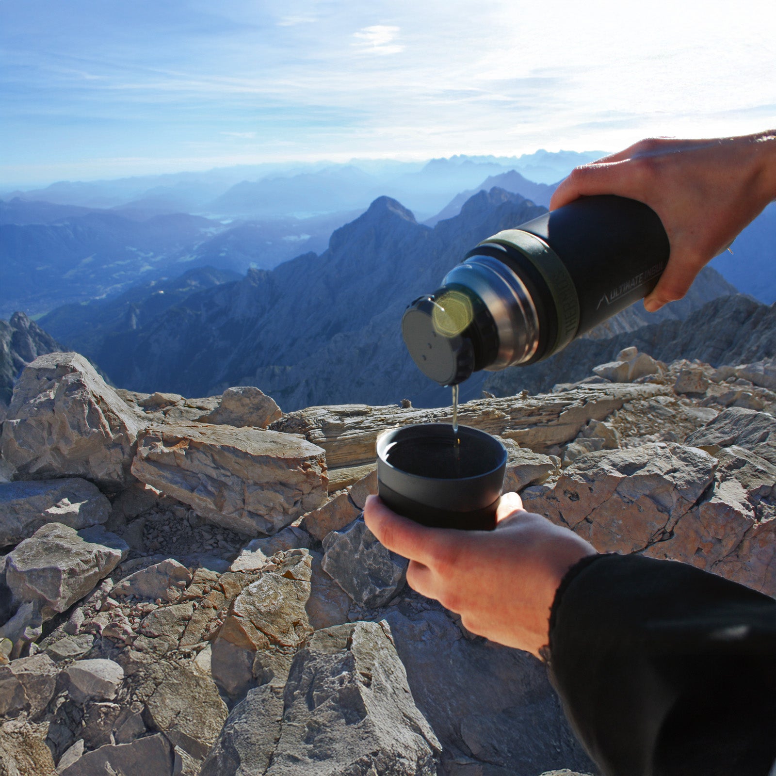 THERMOS Flasche Isolierflasche Mountain Weithals Drehverschluss Becher Leicht