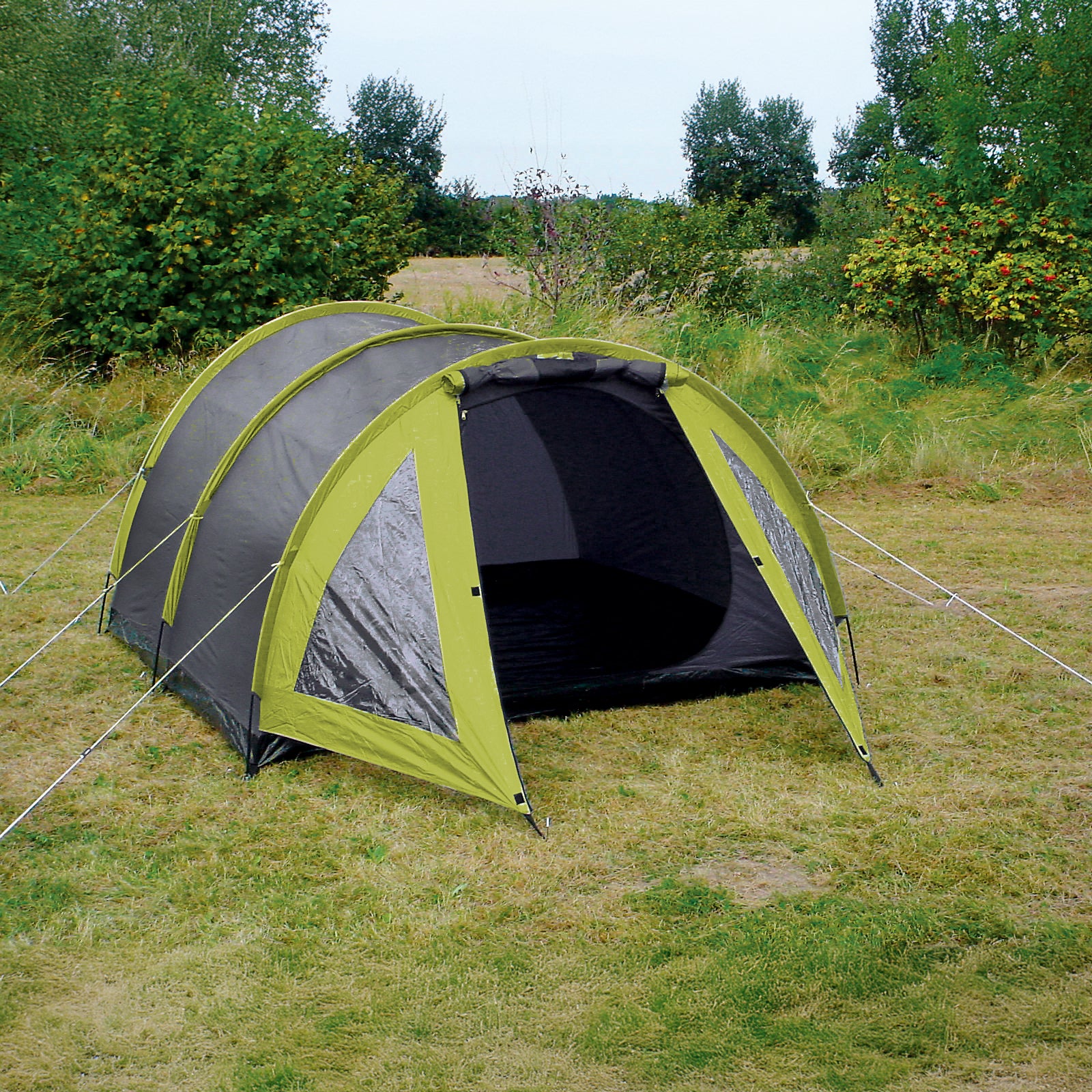 Tente tunnel EXPLORER 2 tentes 3 personnes tente de camping igloo tente familiale avec vestibule