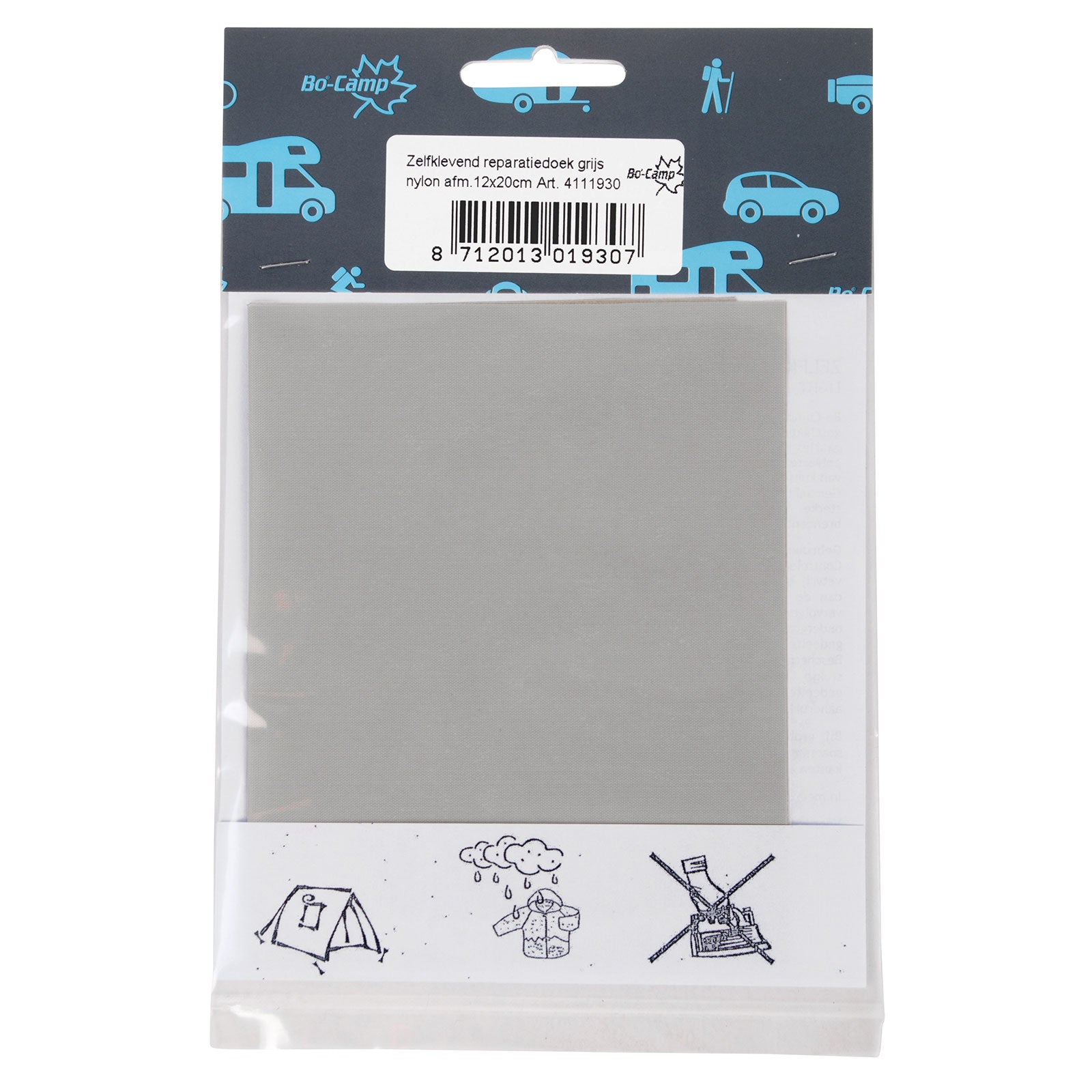 BO-CAMP Tent Repair Kit Nylon Tarp Patches Fabric Tape Repair Kit Self-Adhesive