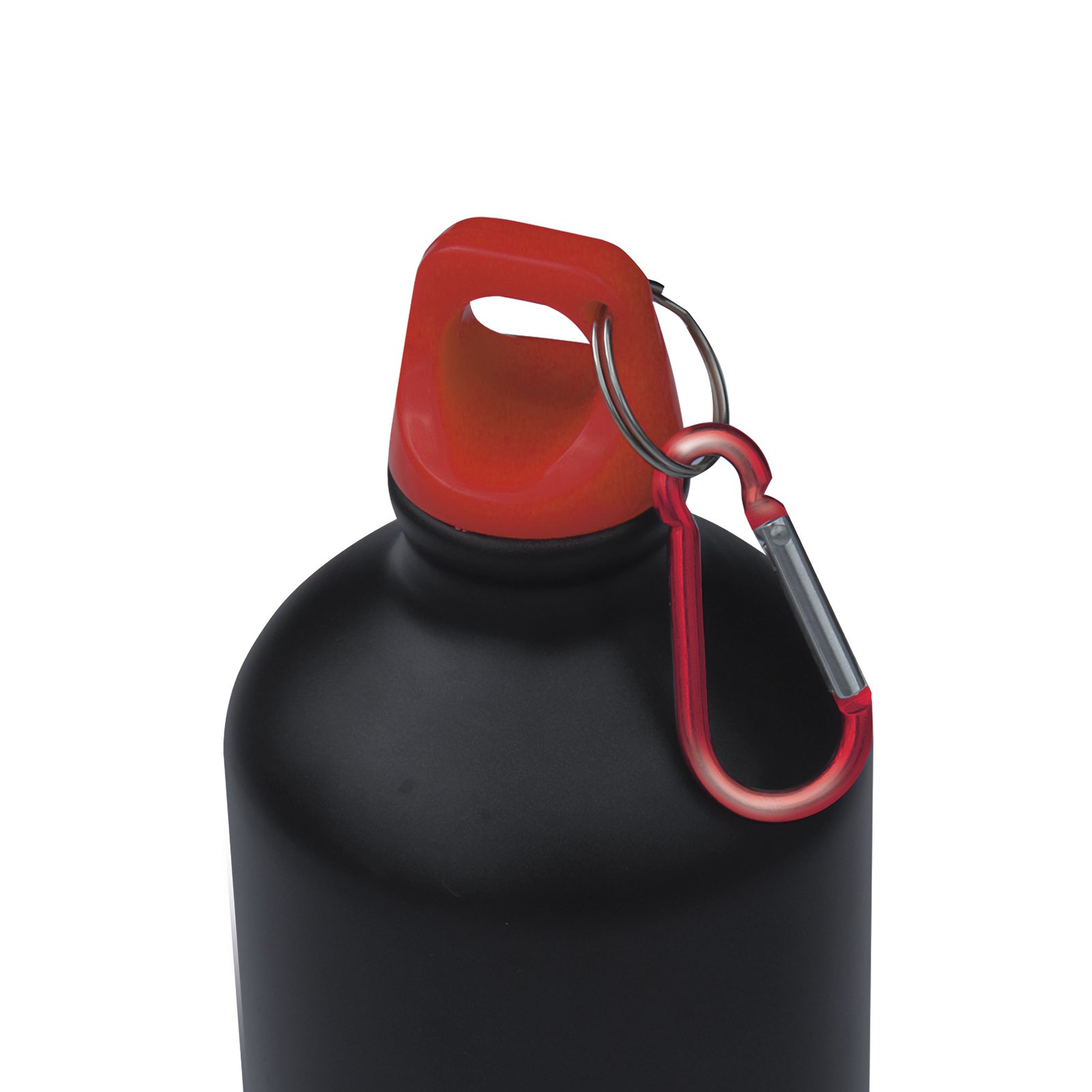 HIGH PEAK Alu Sports Bottle 0.6 L - Drinking Bottle Bicycle Water Bottle Carabiner
