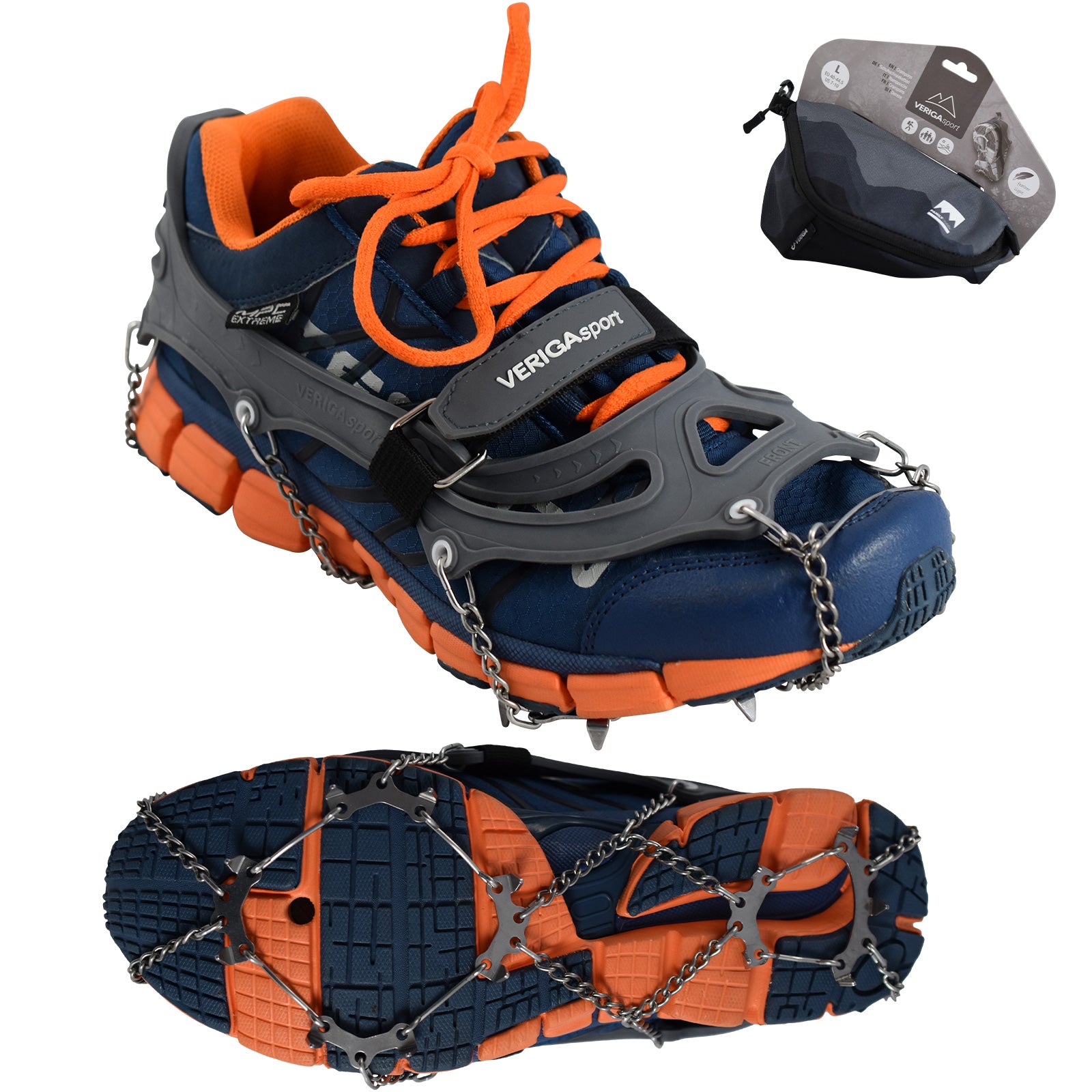 VERIGA Family Track His Shoe Claws Ice Claws Shoe Spikes Snow Crampons