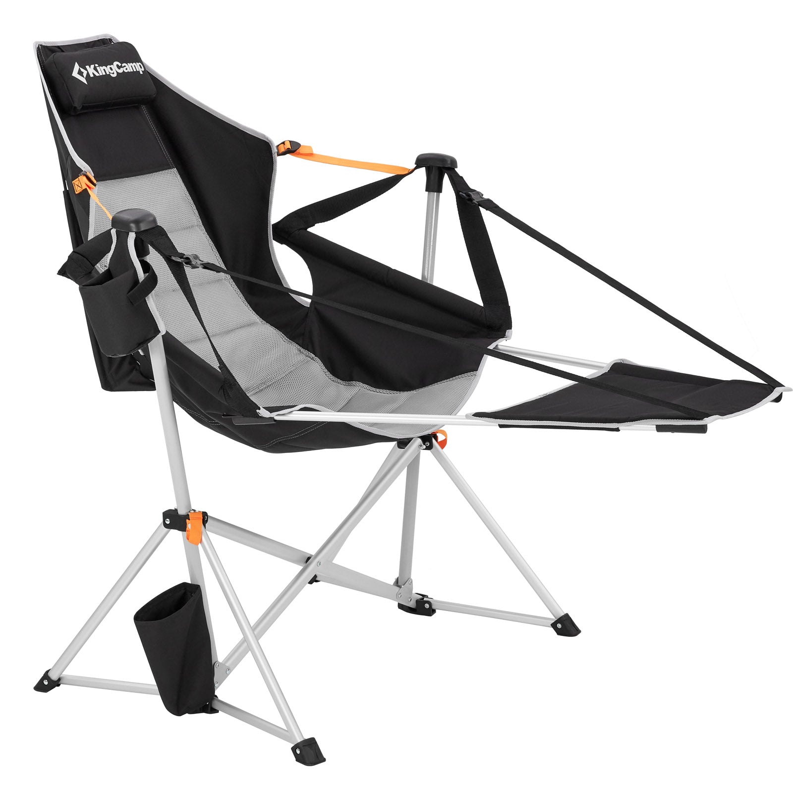KINGCAMP Camping Klappstuhl Orchid Deluxe Schaukel Stuhl Sessel Verstellbar Alu