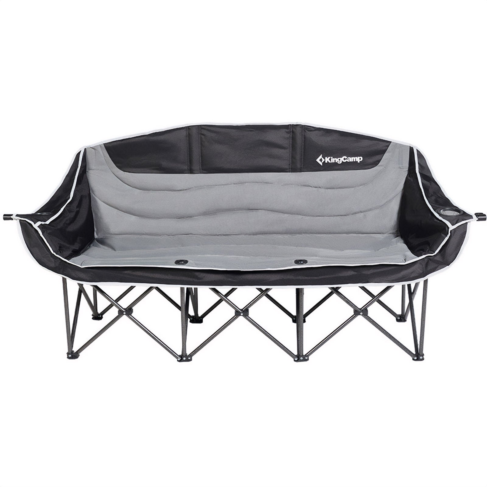 KINGCAMP Camping Sofa Triple Deluxe Lounge 3 Person Folding Chair Couch 270 kg