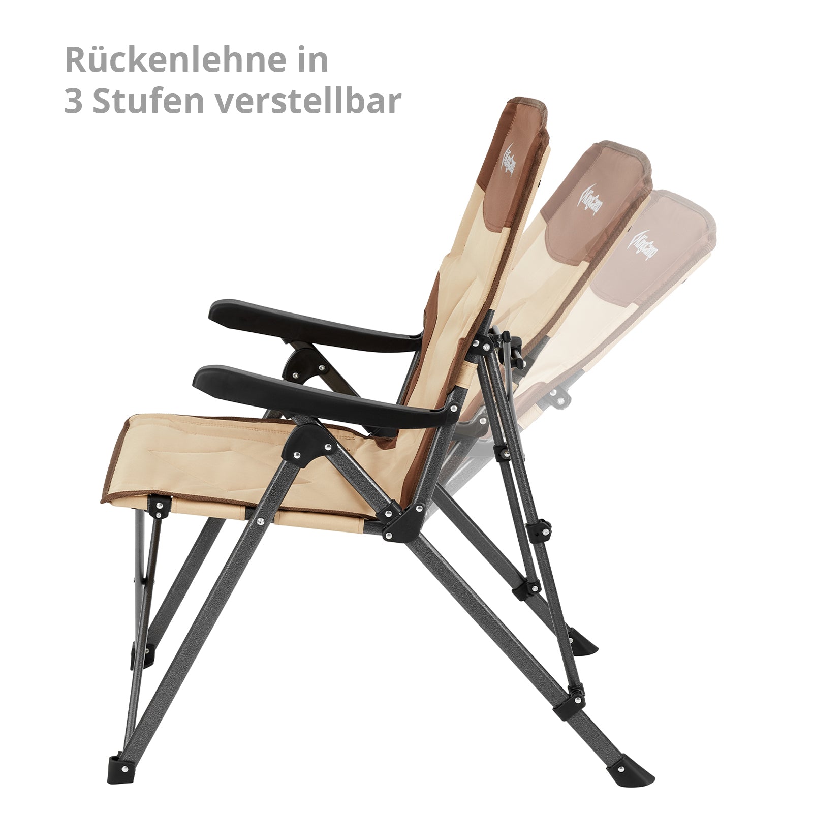 Chaise de camping KINGCAMP Chaise pliante de camping Pinedale Chaise pliante en acier réglable