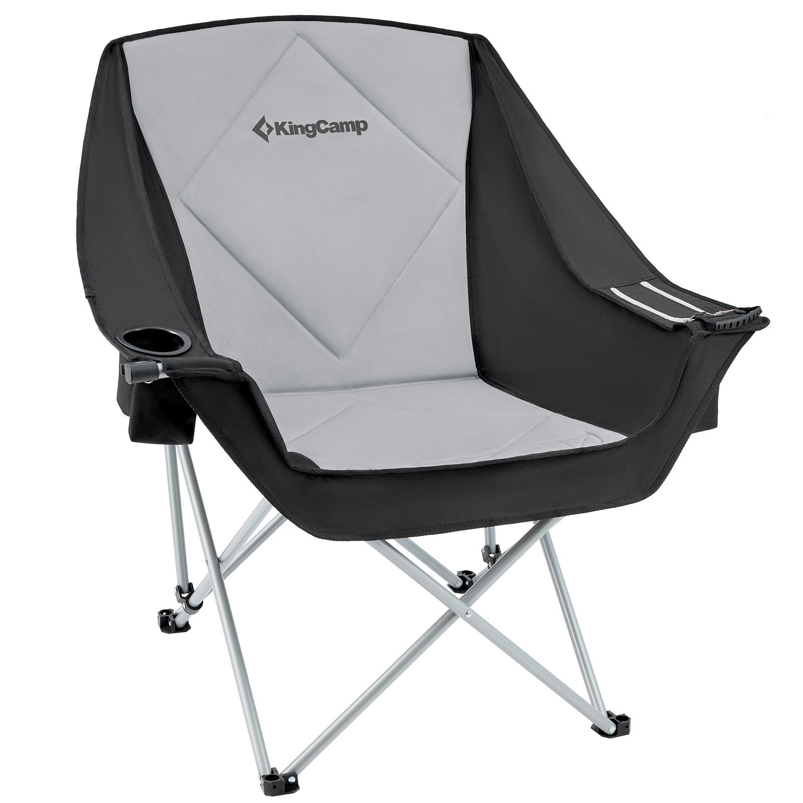 KINGCAMP Camping Chair Folding Chair Relax Chair Armchair Folding Chair Cooler Bag 136 kg